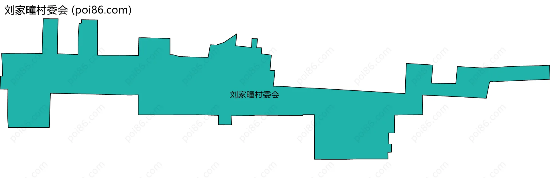 刘家疃村委会边界地图