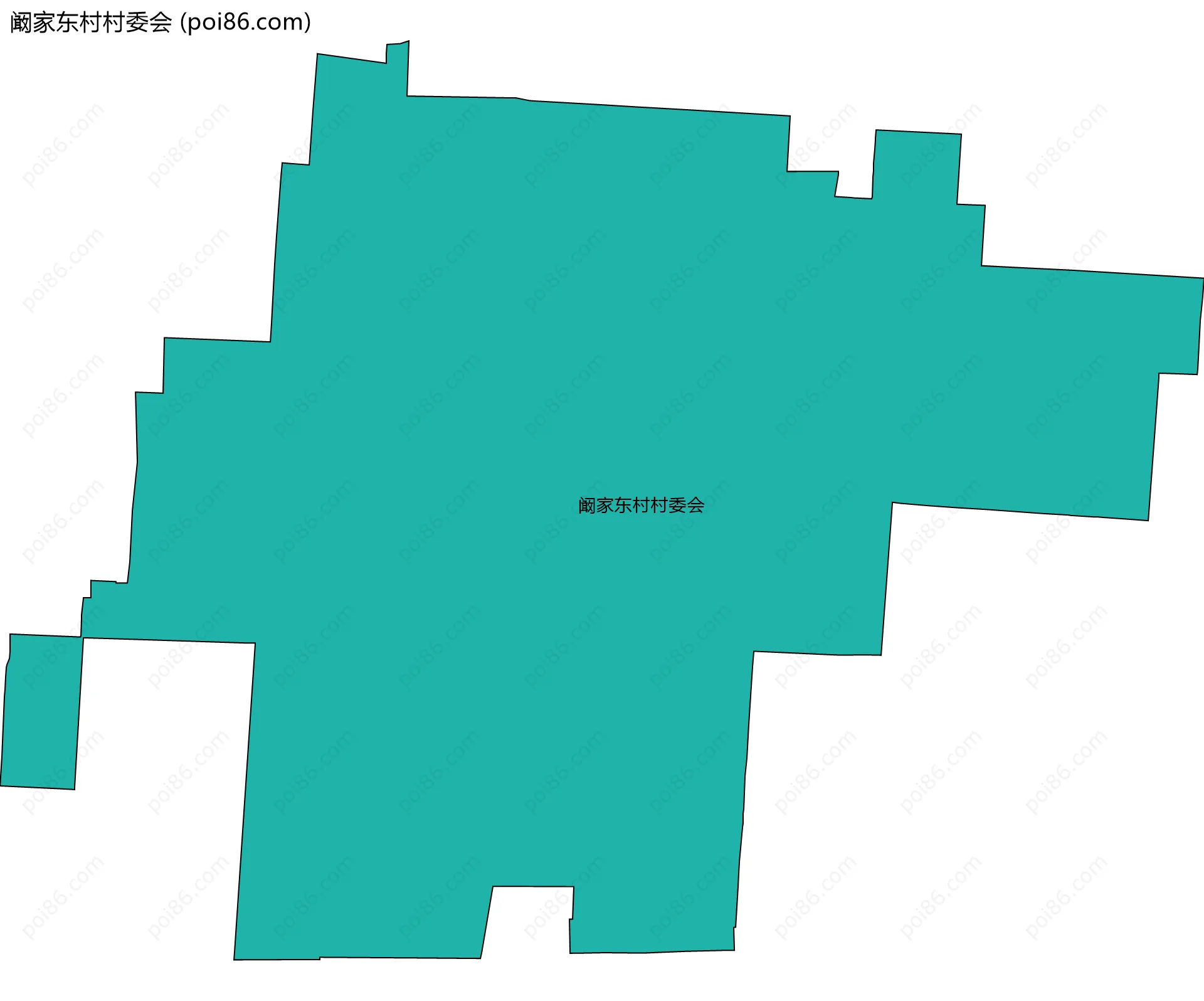 阚家东村村委会边界地图