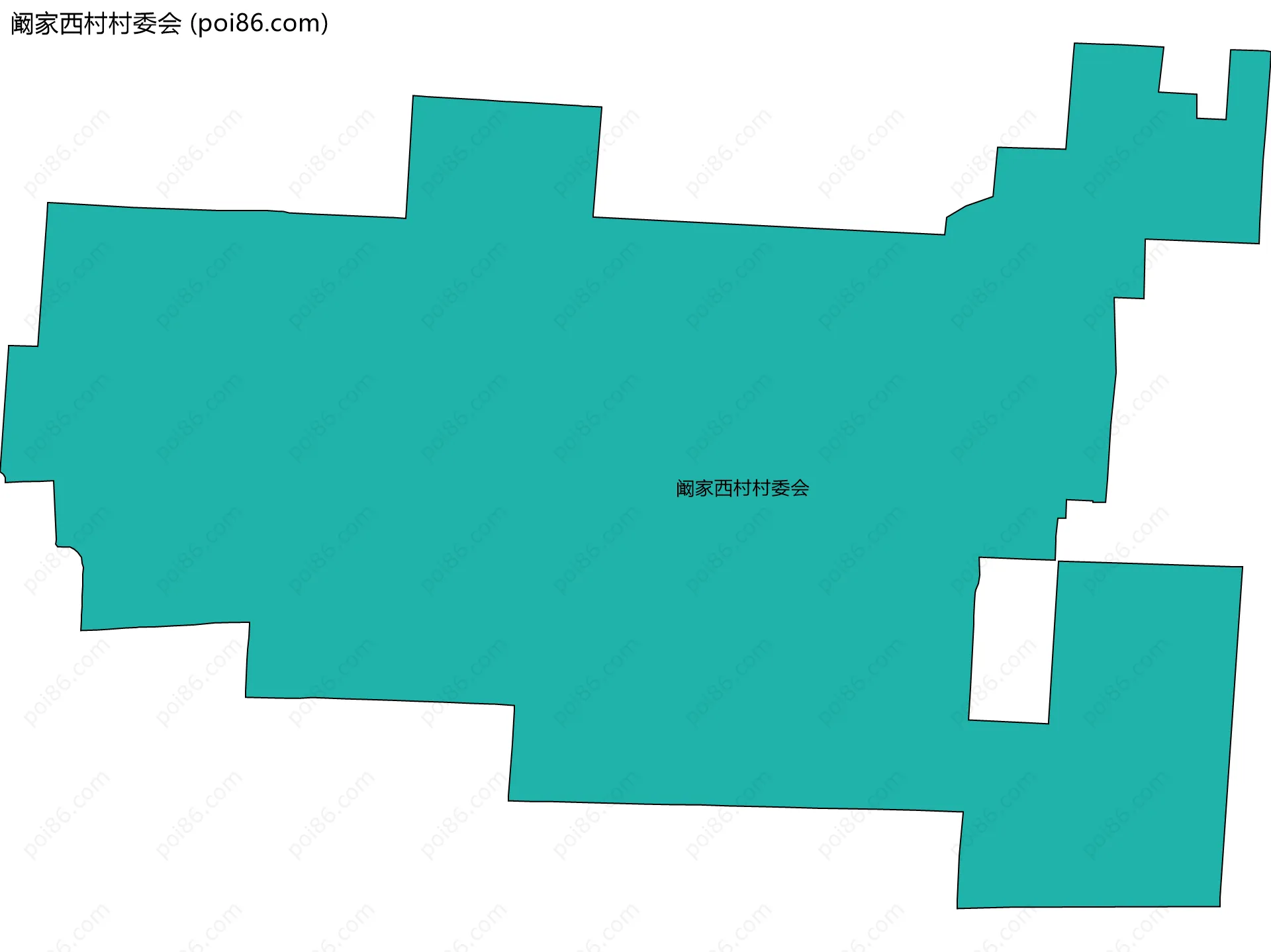 阚家西村村委会边界地图