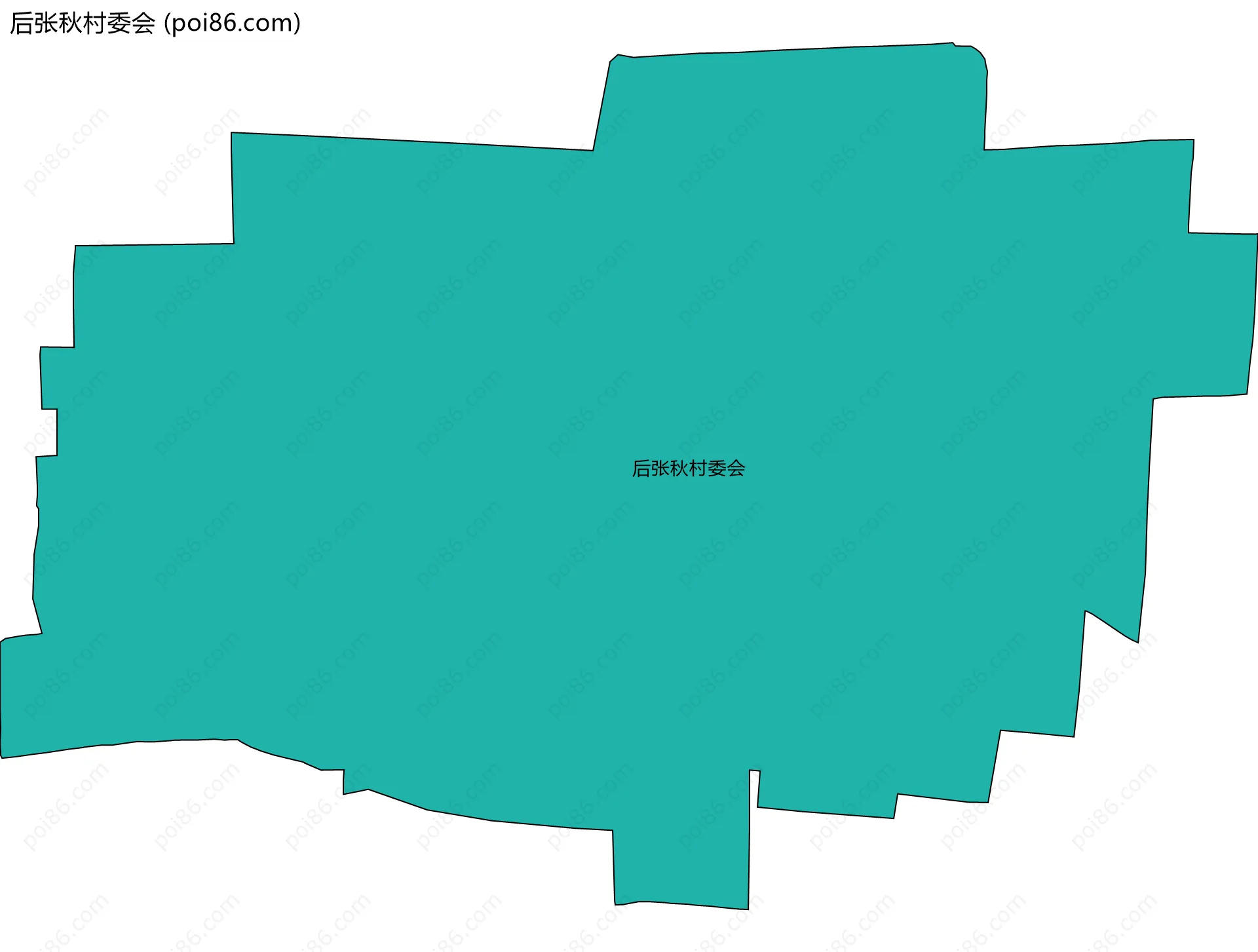 后张秋村委会边界地图