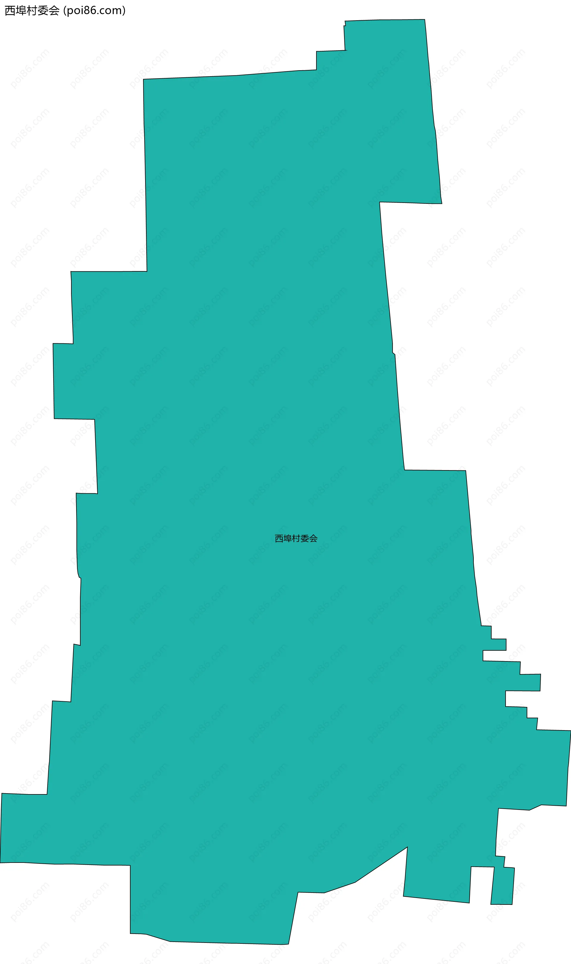 西埠村委会边界地图