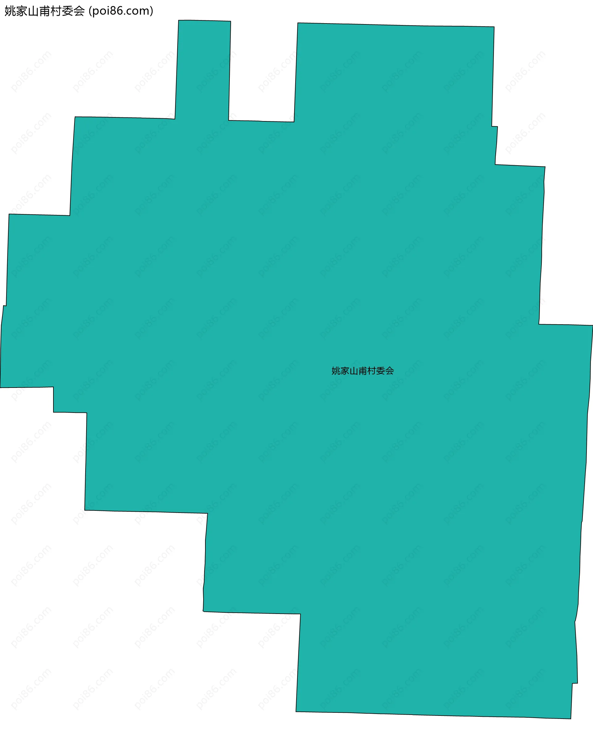 姚家山甫村委会边界地图