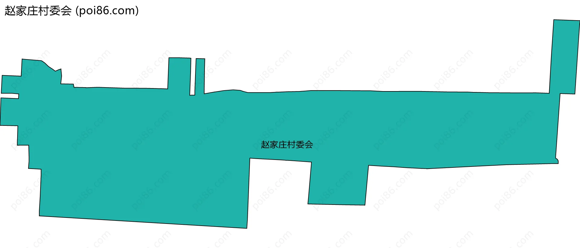 赵家庄村委会边界地图