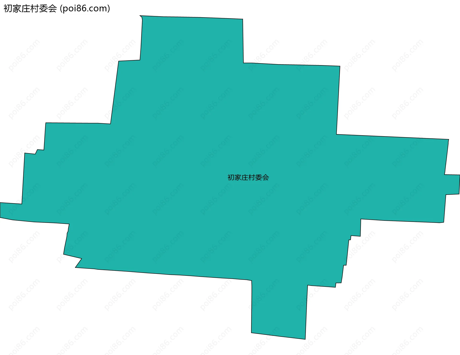 初家庄村委会边界地图
