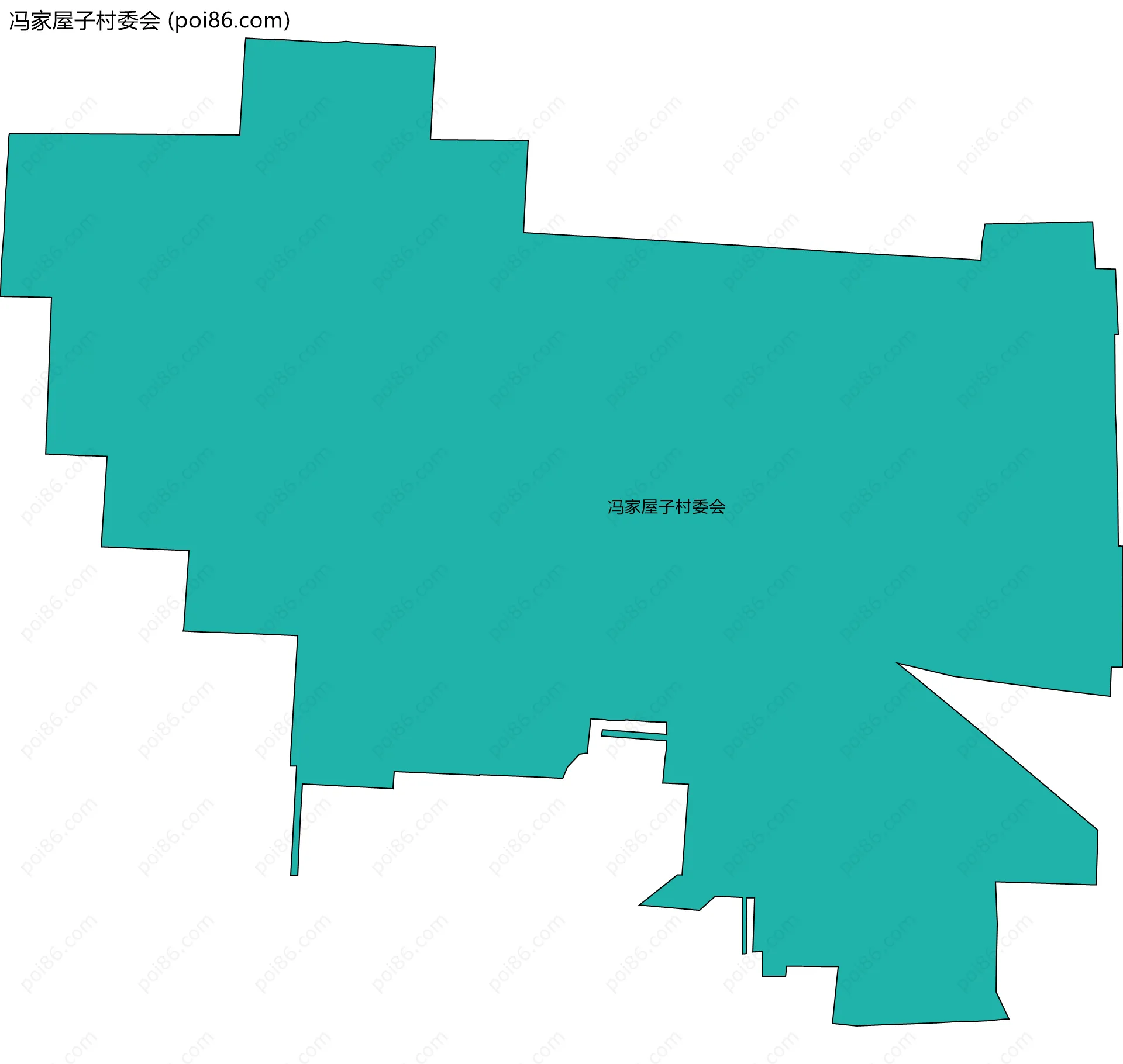 冯家屋子村委会边界地图