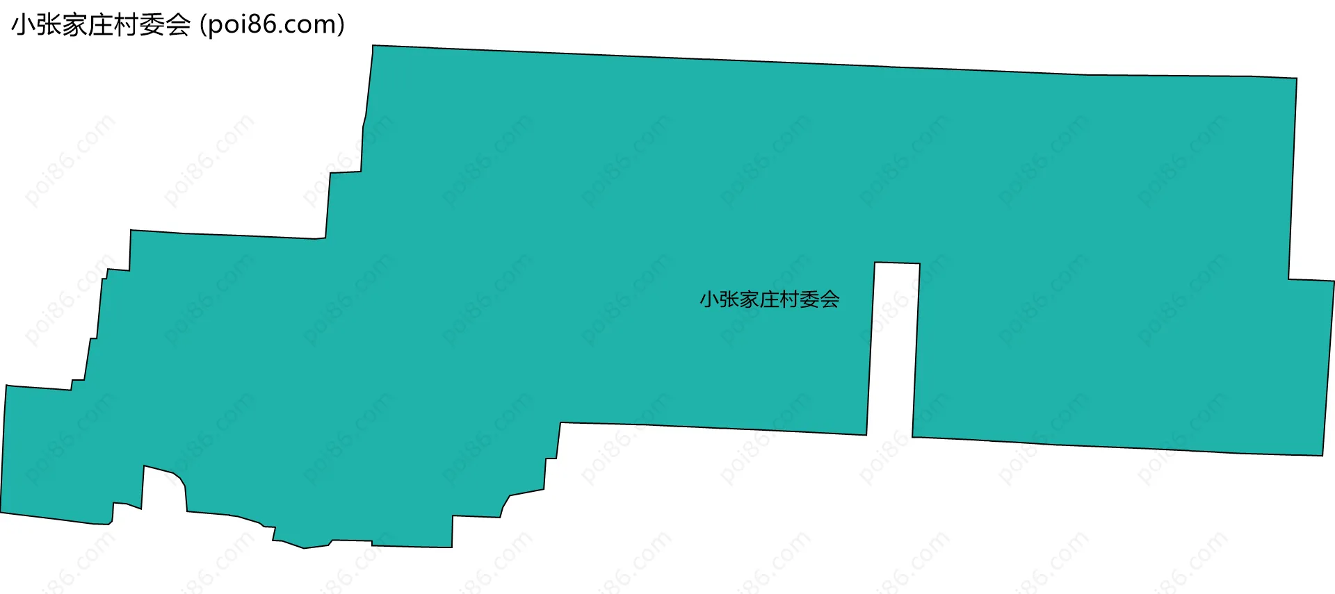 小张家庄村委会边界地图