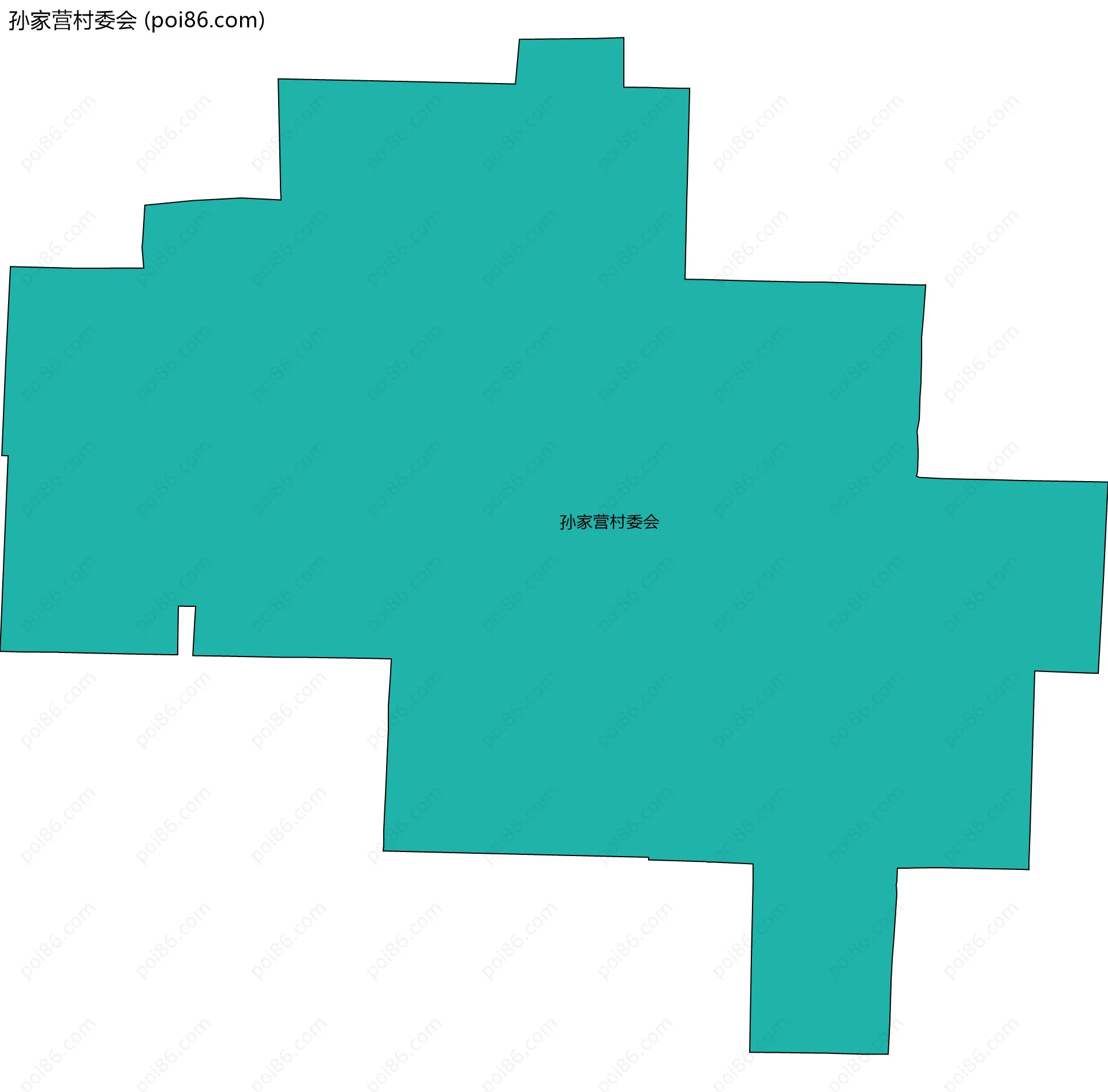 孙家营村委会边界地图