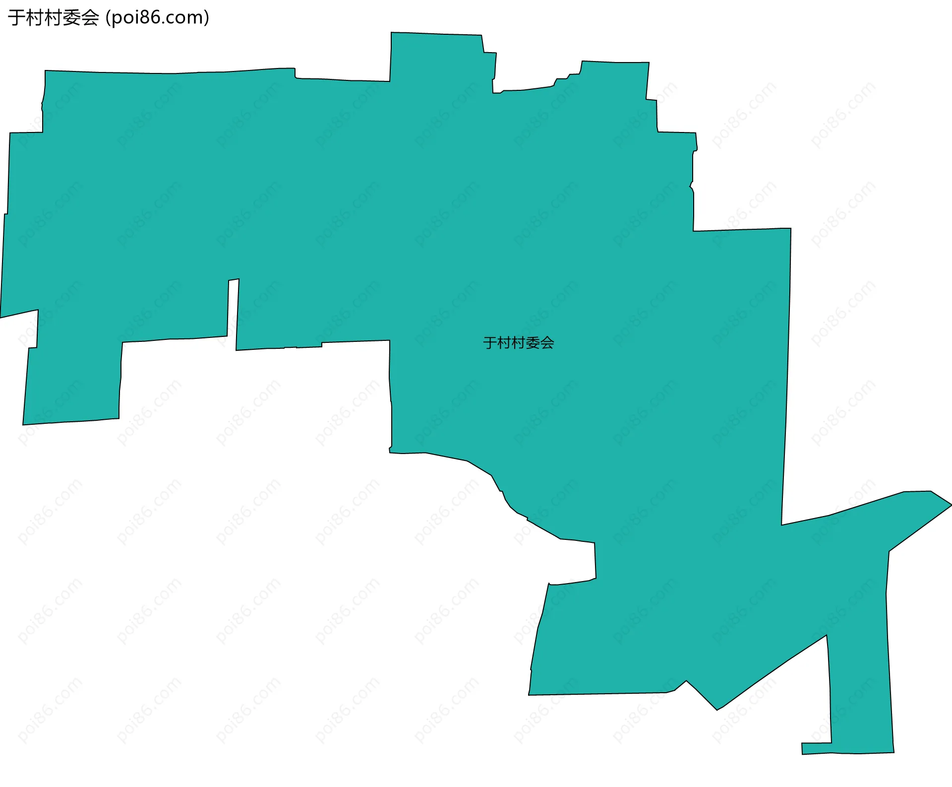 于村村委会边界地图