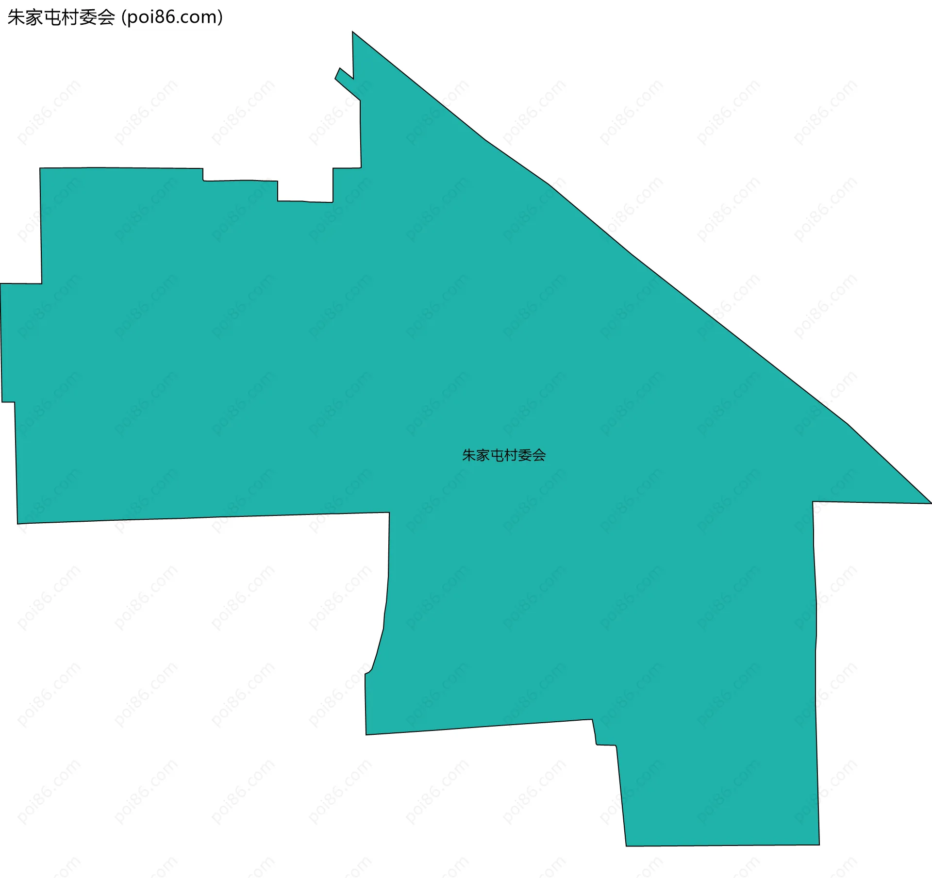 朱家屯村委会边界地图