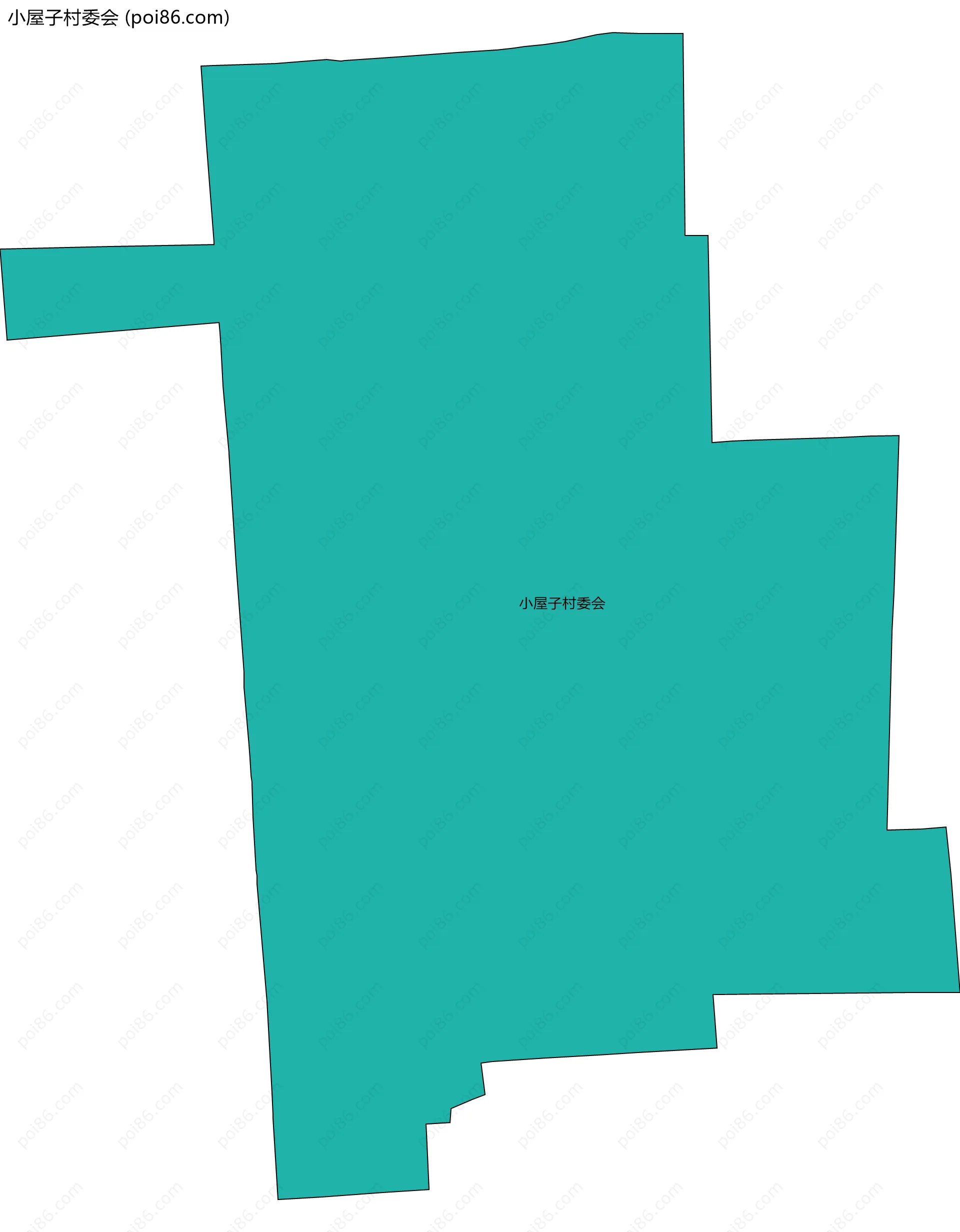 小屋子村委会边界地图