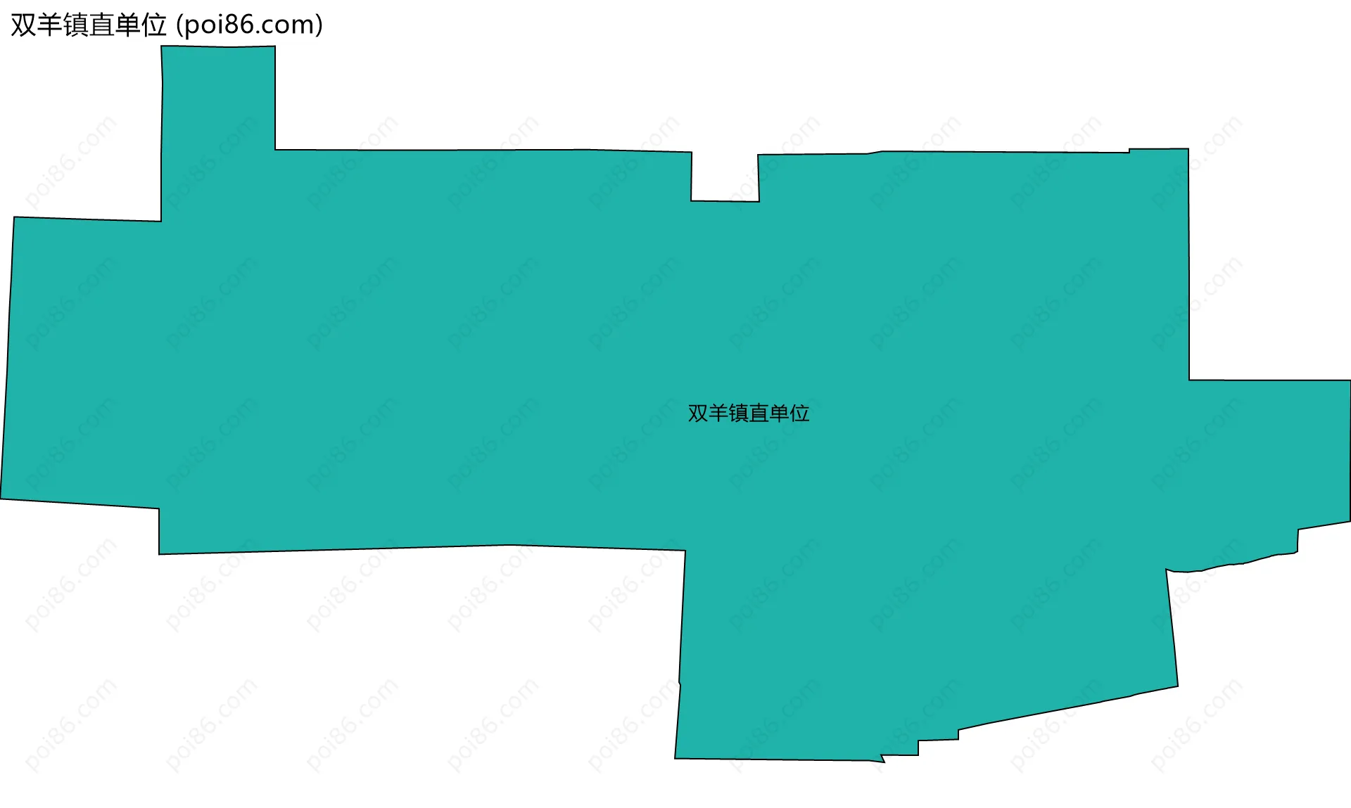 双羊镇直单位边界地图