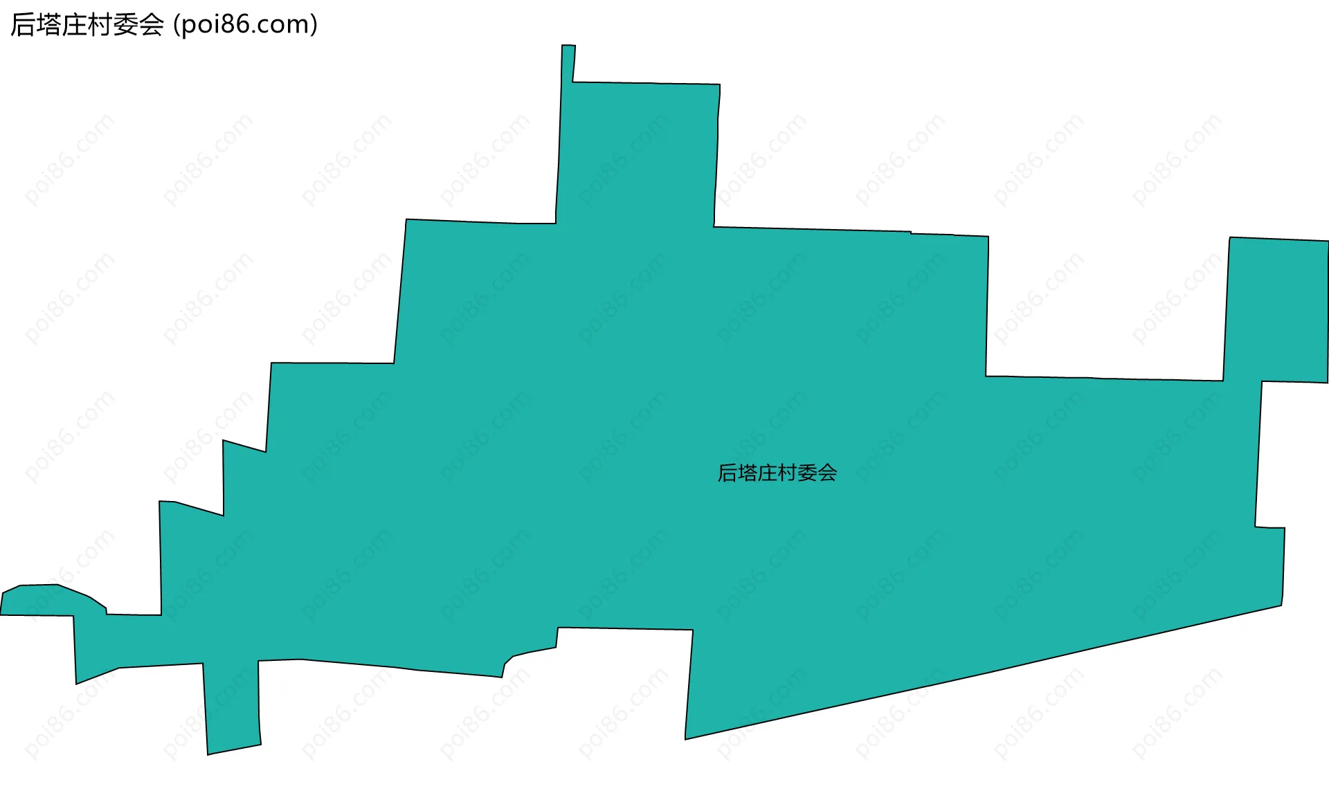 后塔庄村委会边界地图