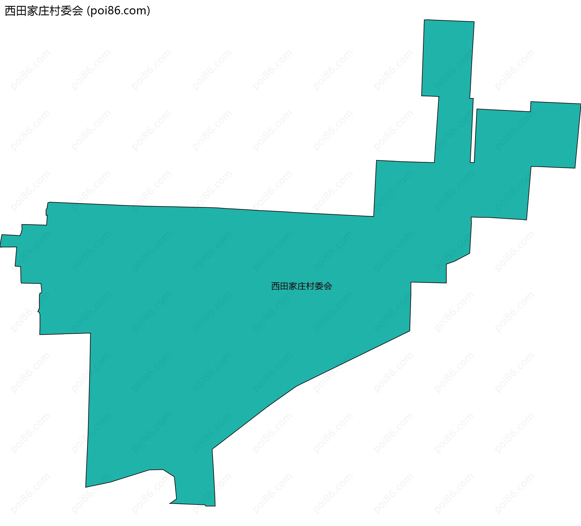 西田家庄村委会边界地图