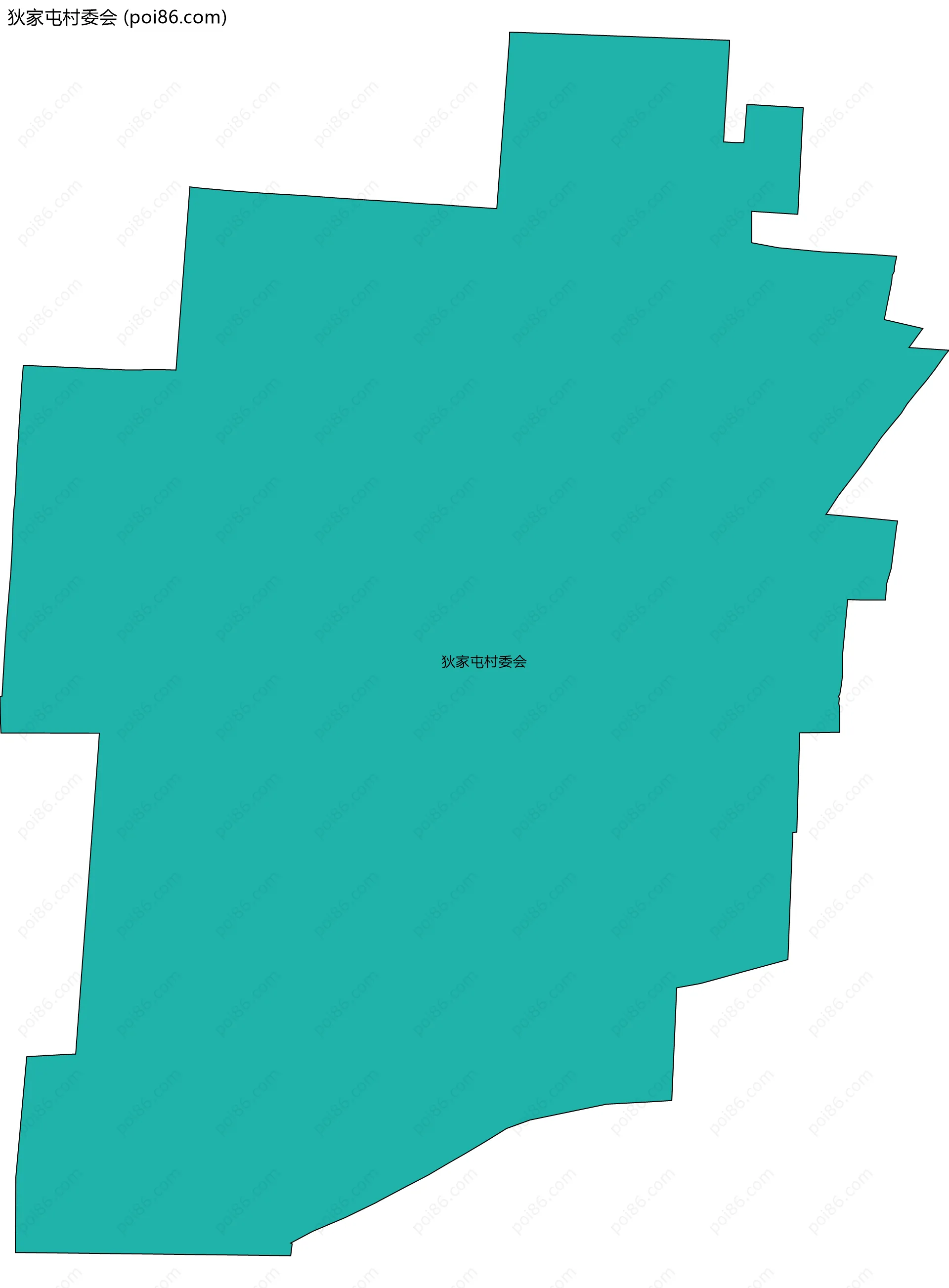 狄家屯村委会边界地图