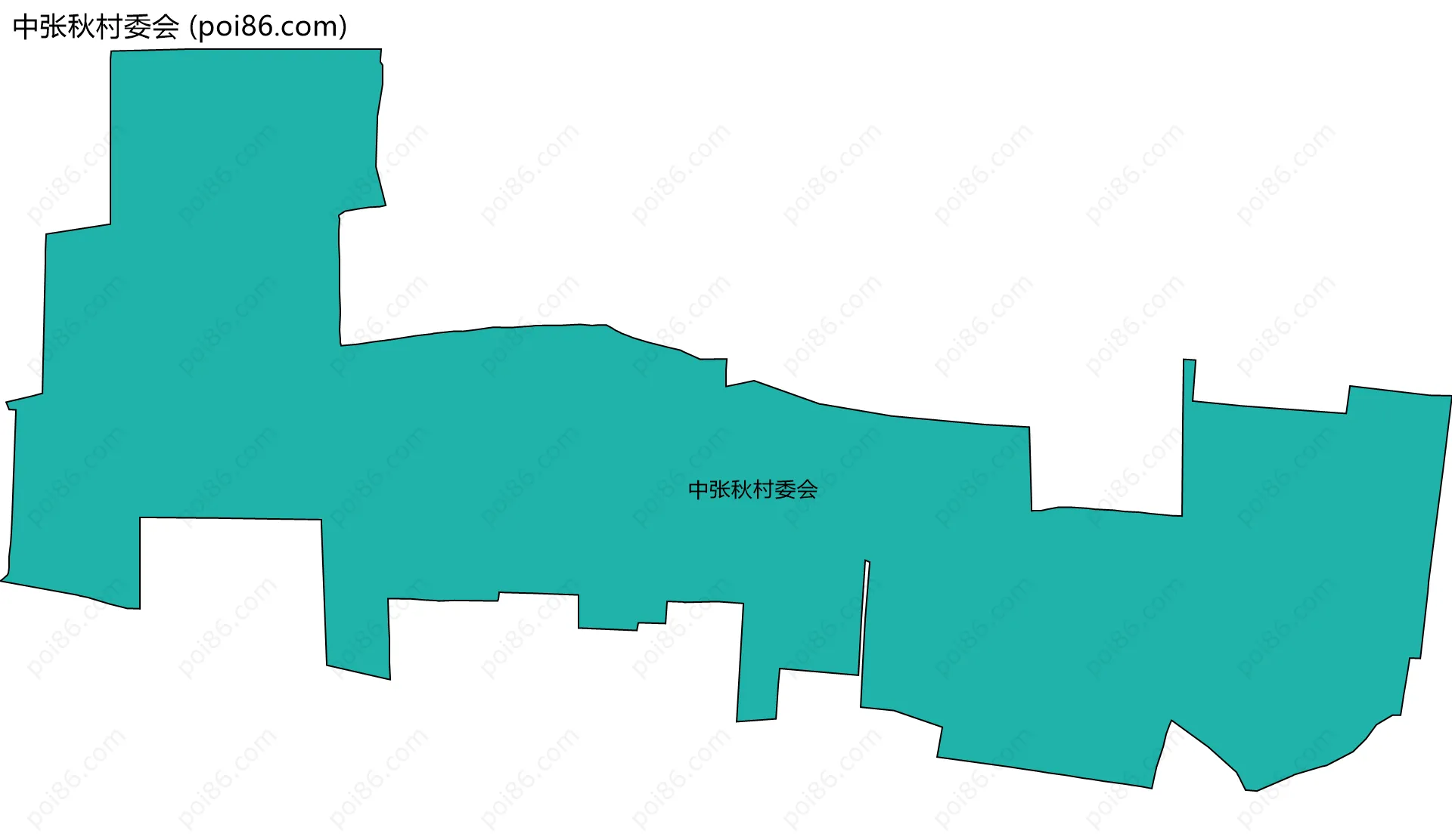 中张秋村委会边界地图