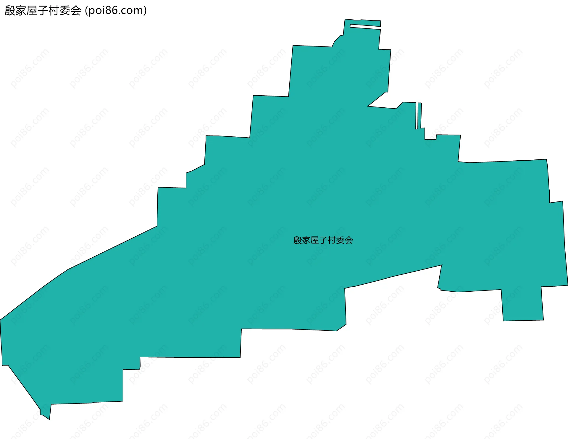 殷家屋子村委会边界地图