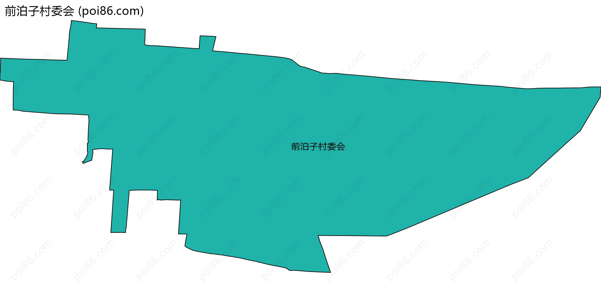 前泊子村委会边界地图