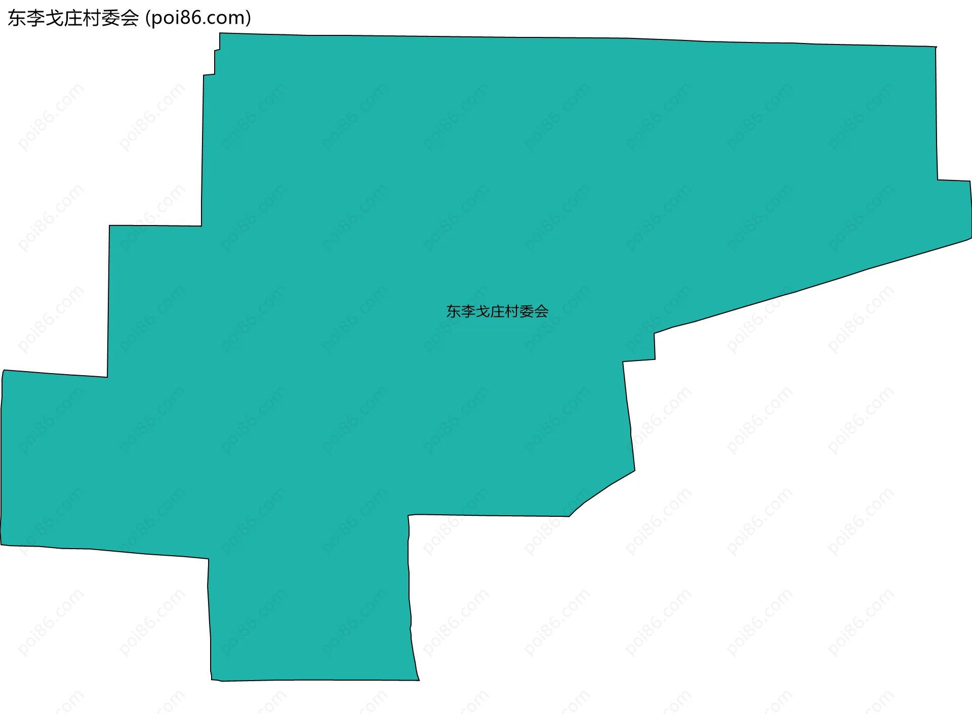 东李戈庄村委会边界地图