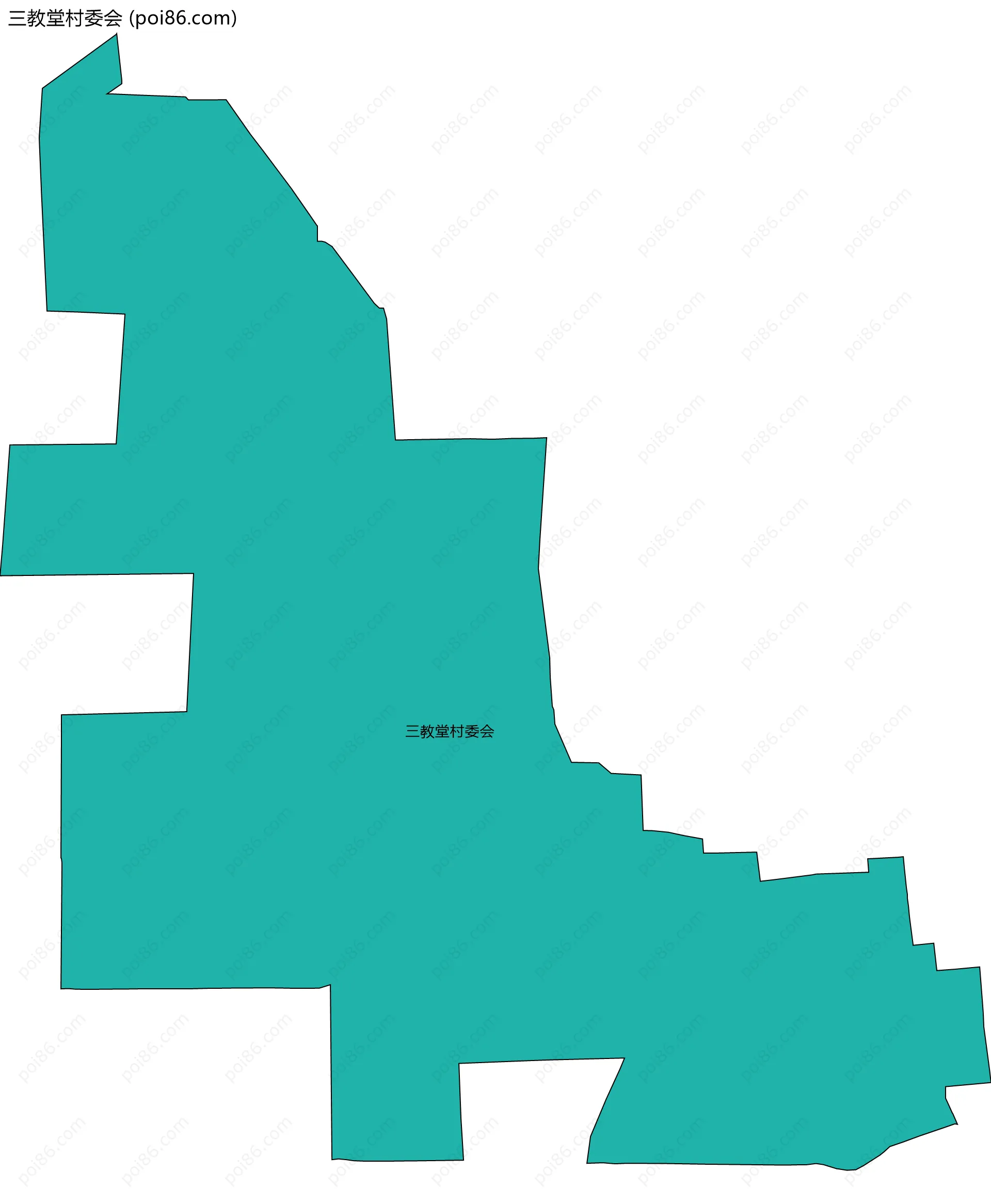 三教堂村委会边界地图