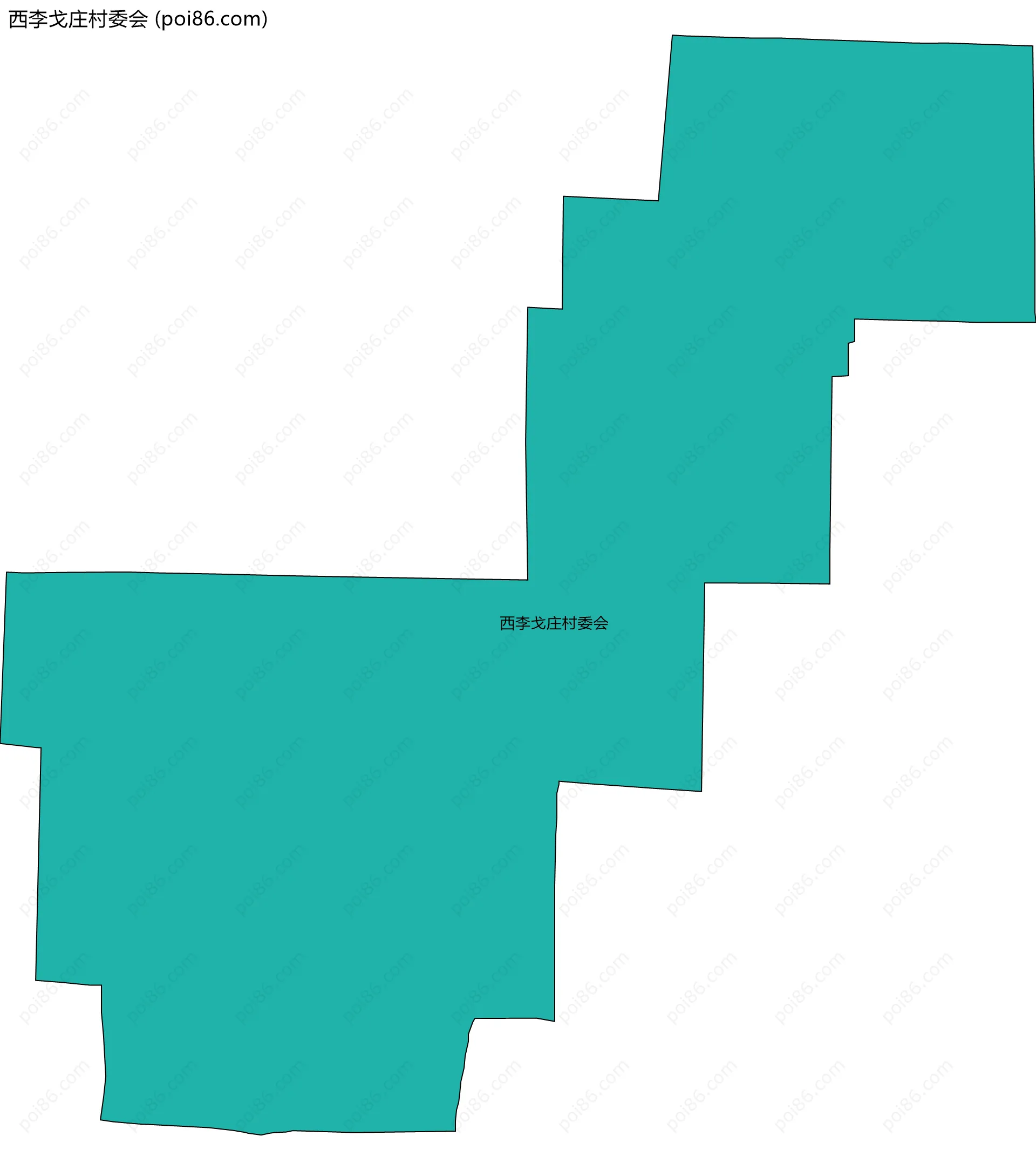 西李戈庄村委会边界地图