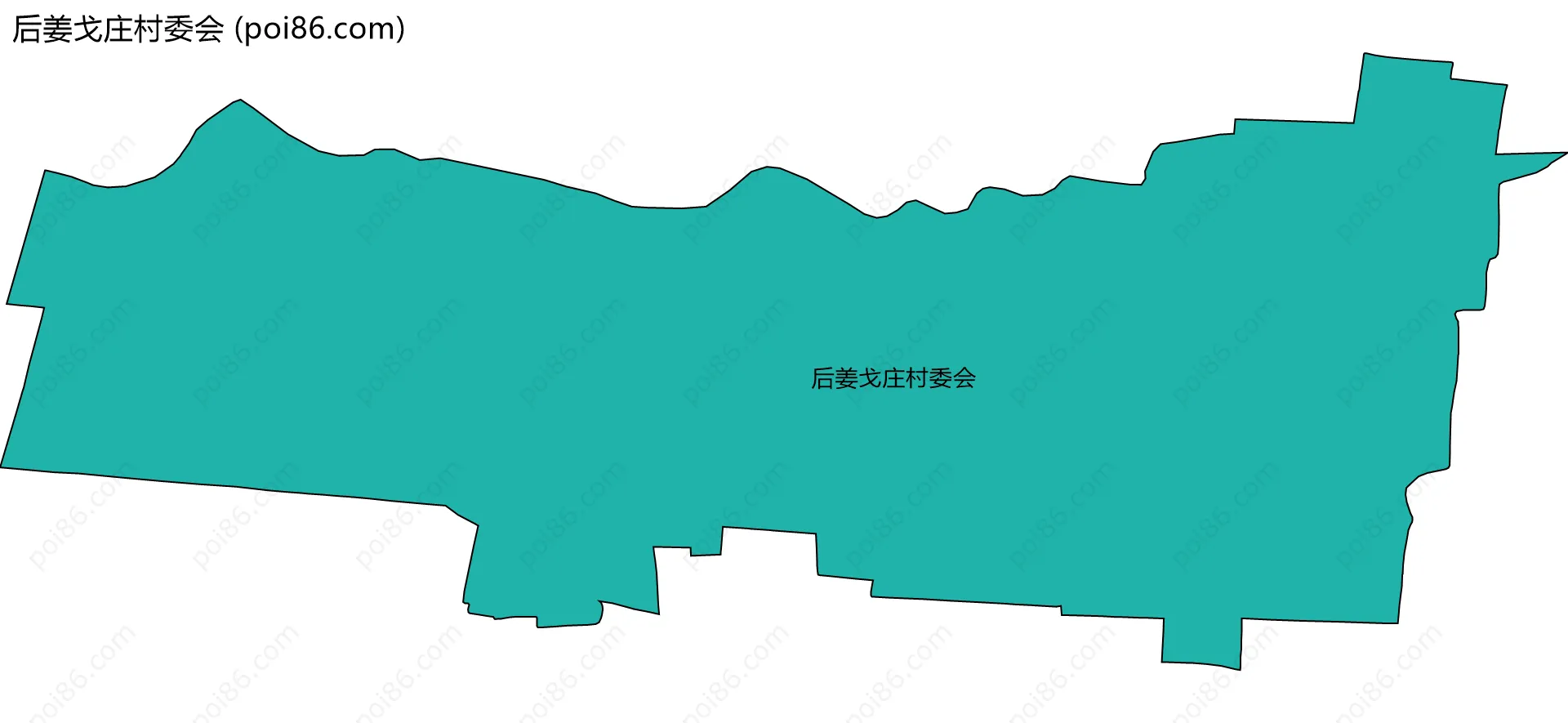 后姜戈庄村委会边界地图