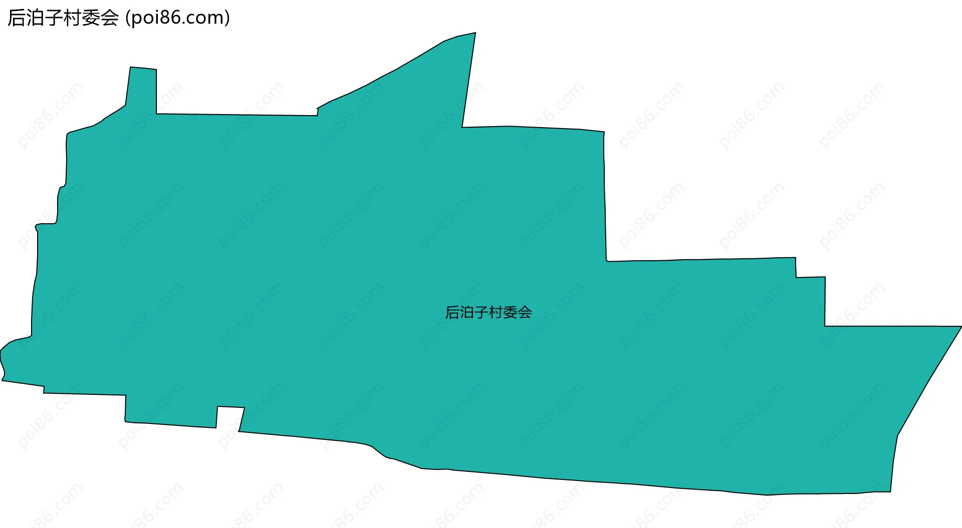 后泊子村委会边界地图