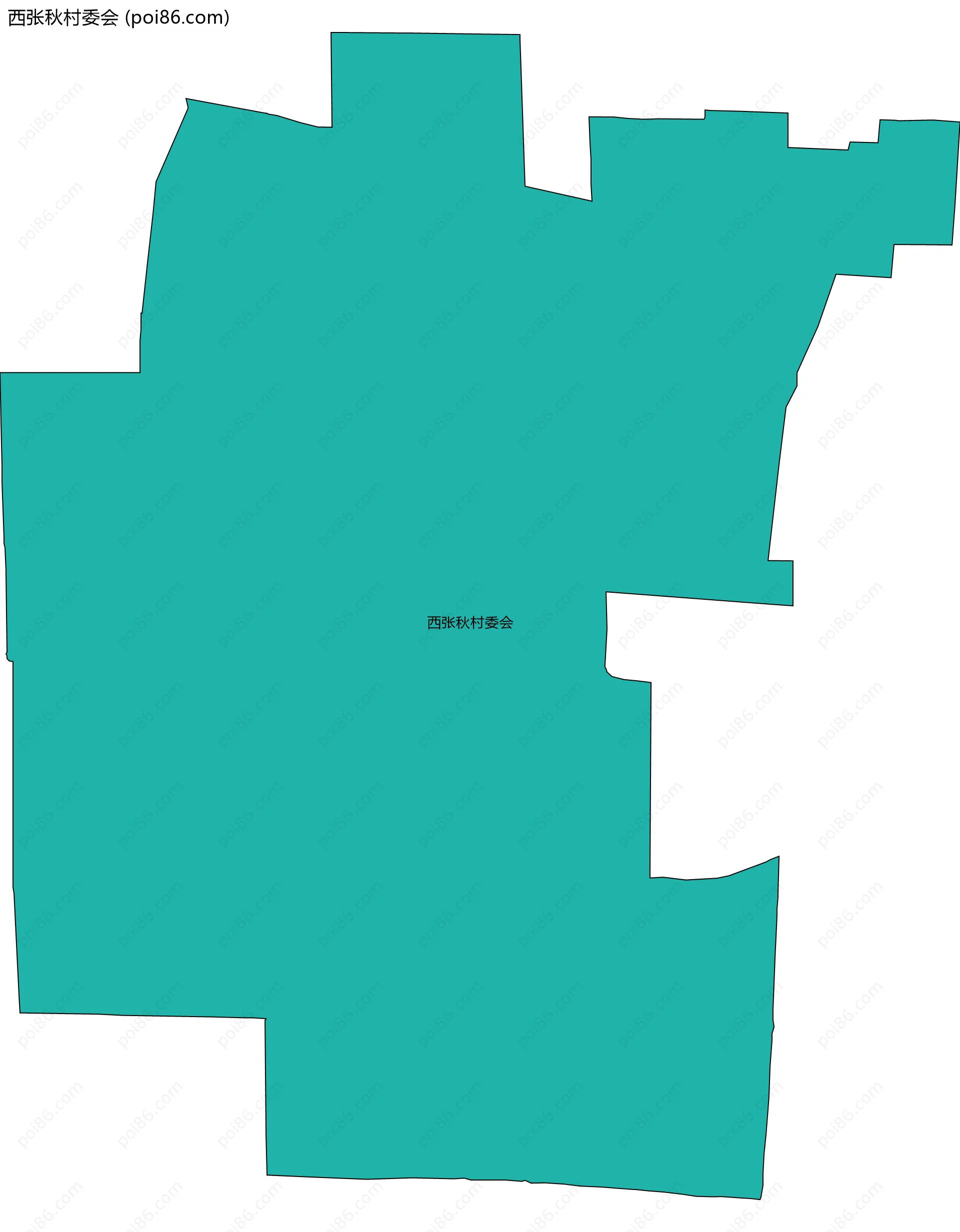 西张秋村委会边界地图