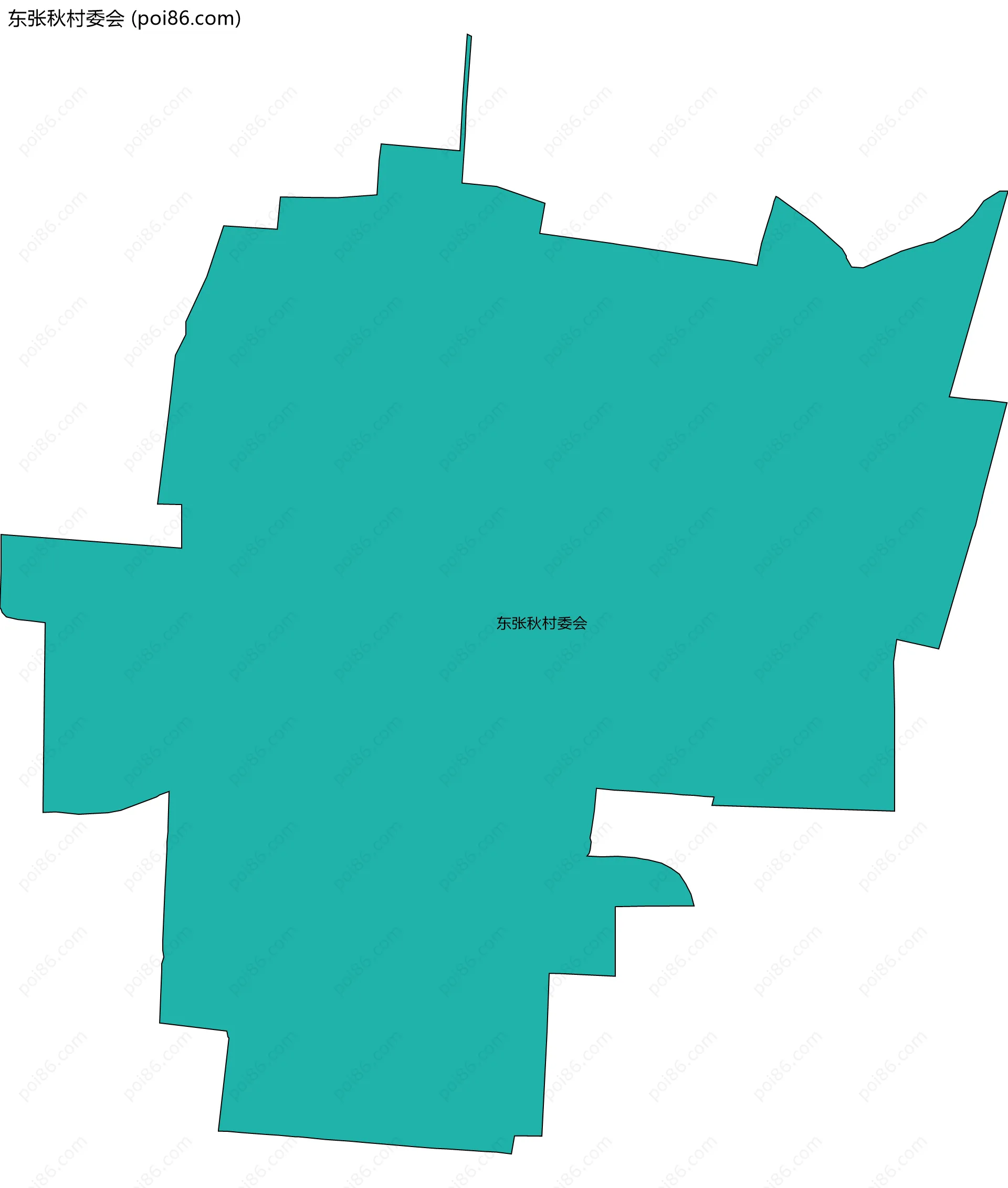 东张秋村委会边界地图