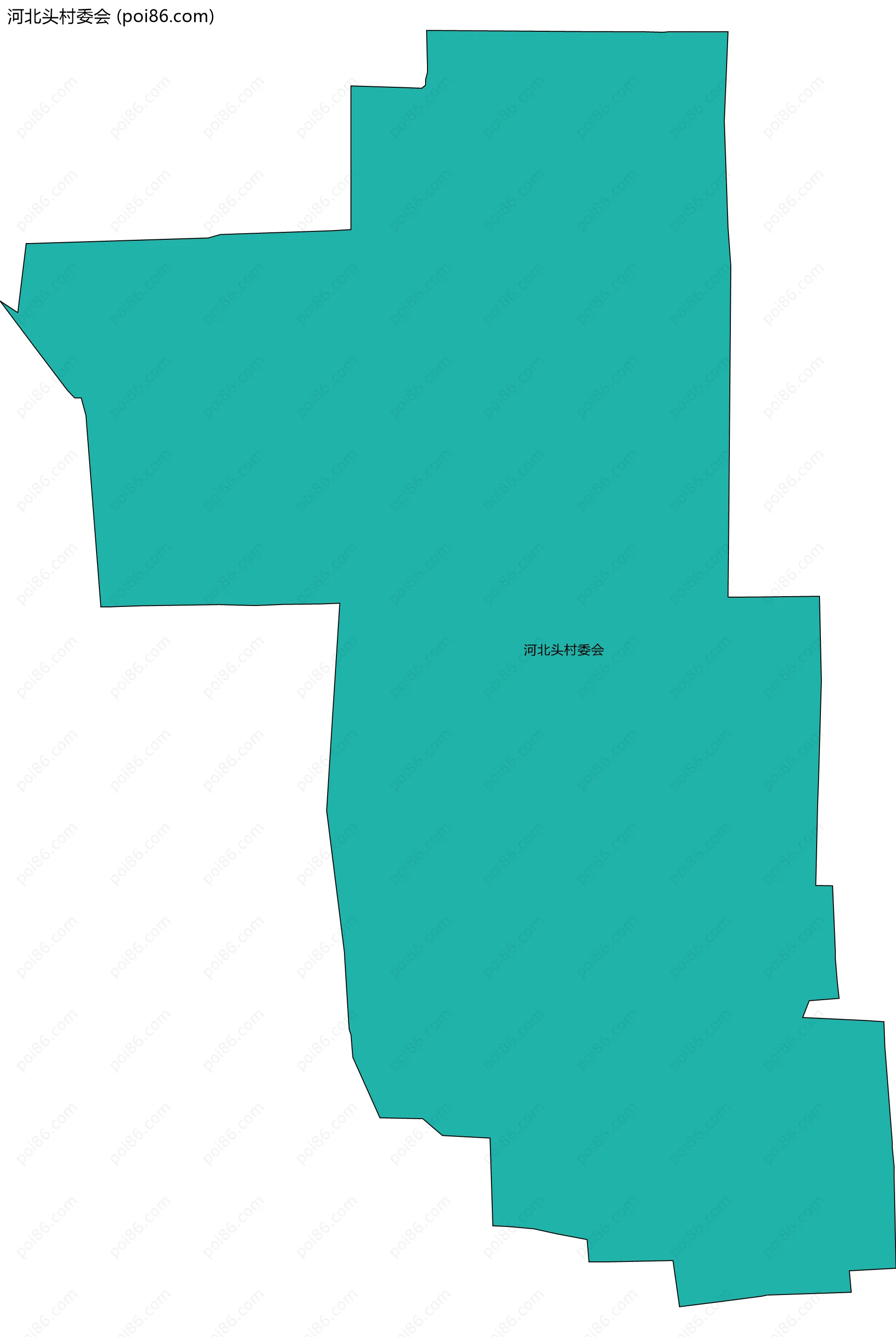 河北头村委会边界地图