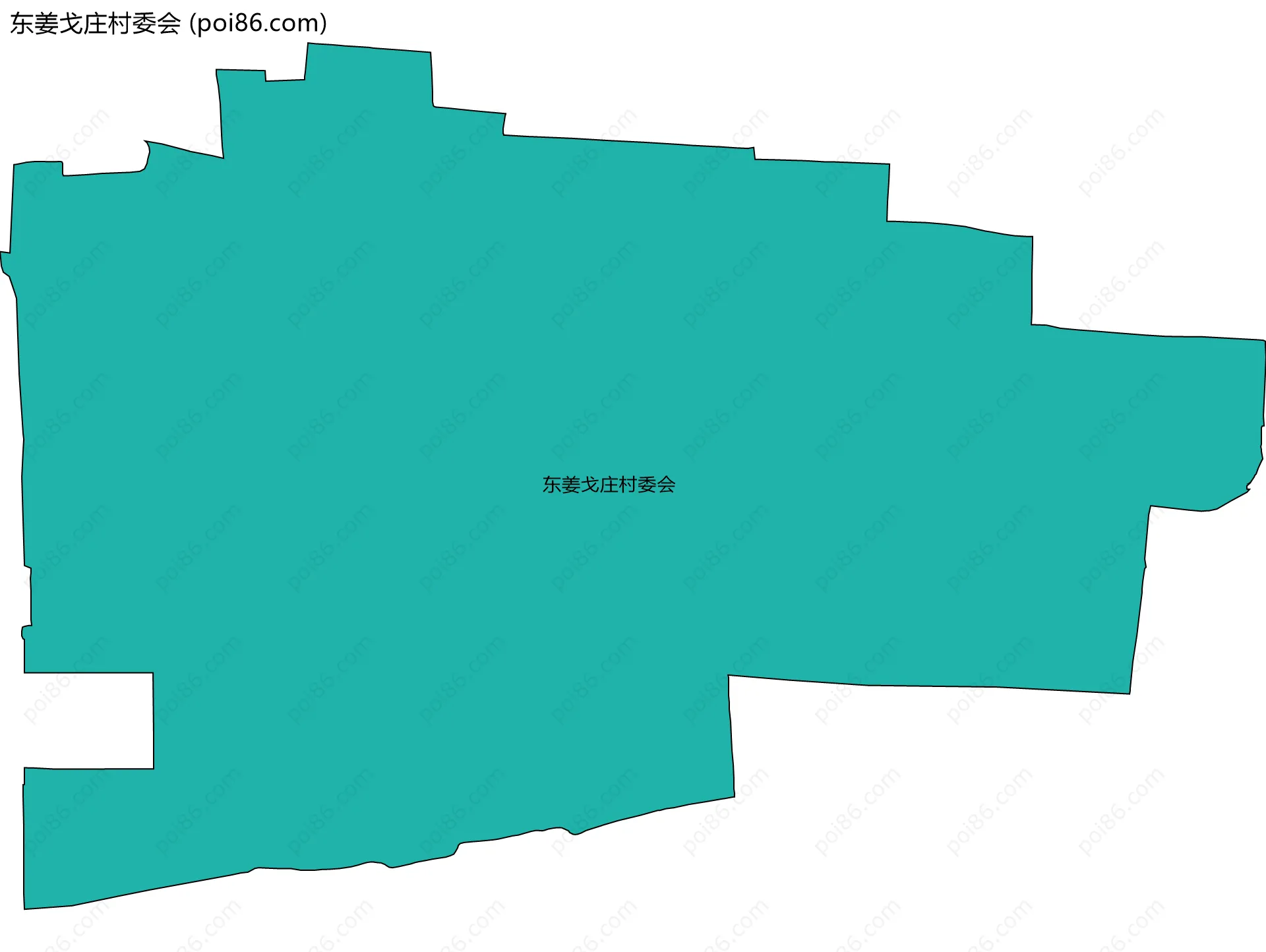 东姜戈庄村委会边界地图