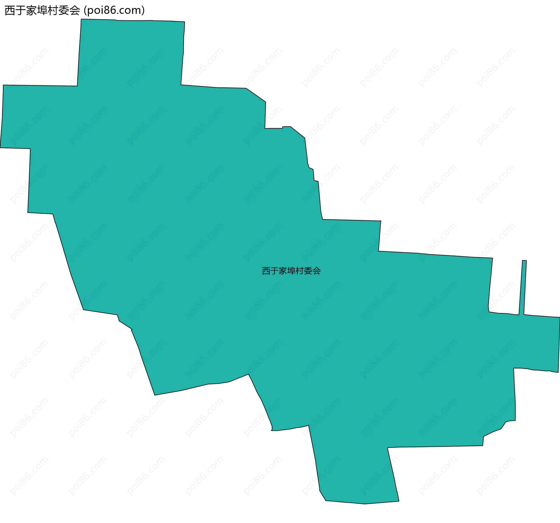 西于家埠村委会边界地图