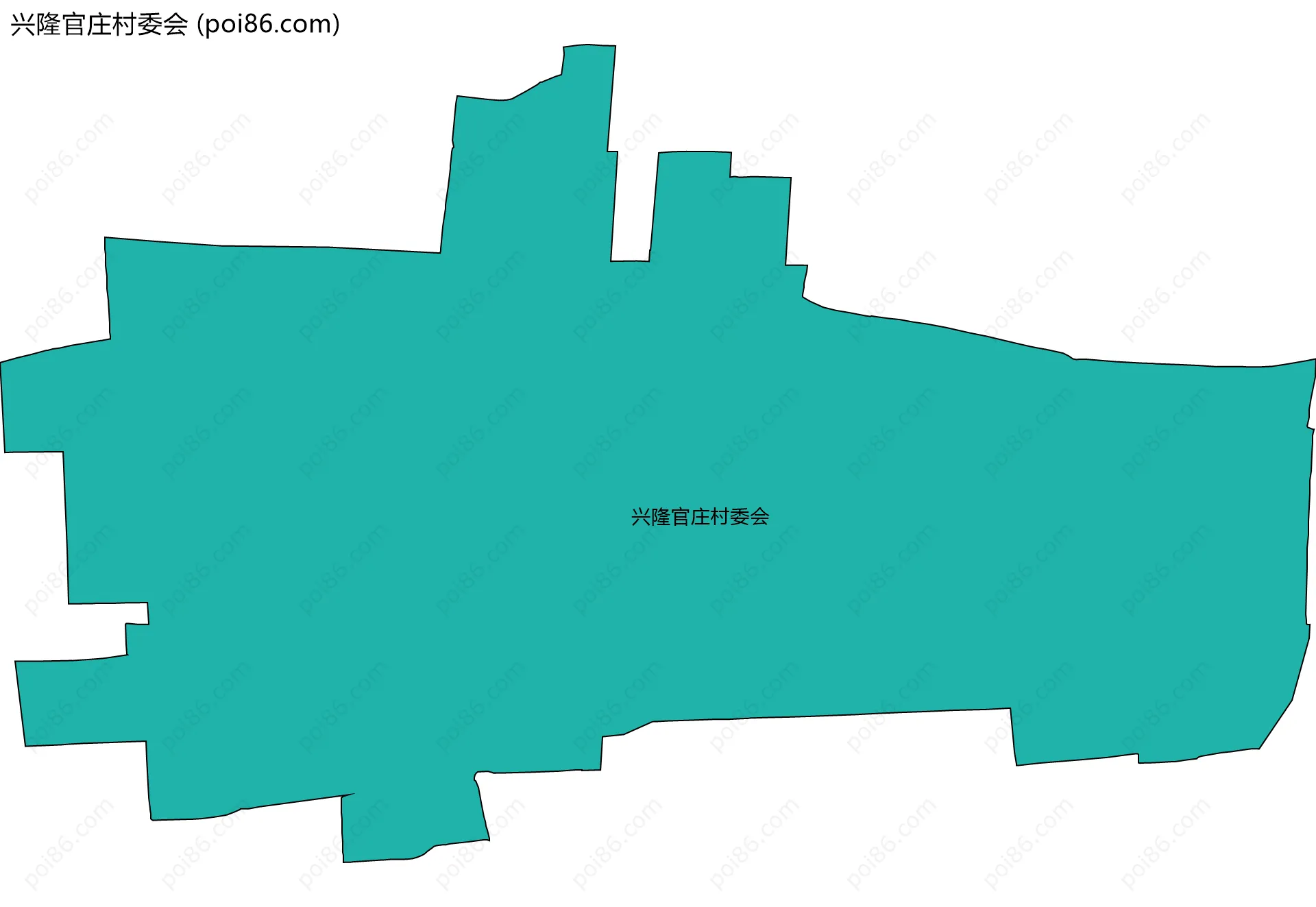 兴隆官庄村委会边界地图