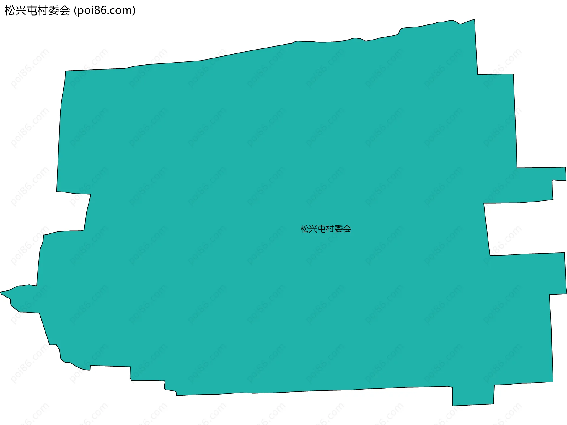 松兴屯村委会边界地图