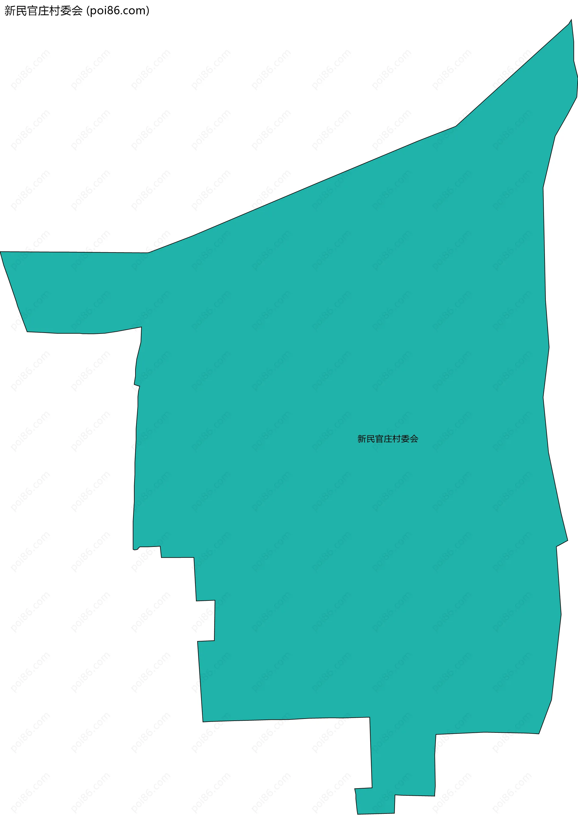 新民官庄村委会边界地图