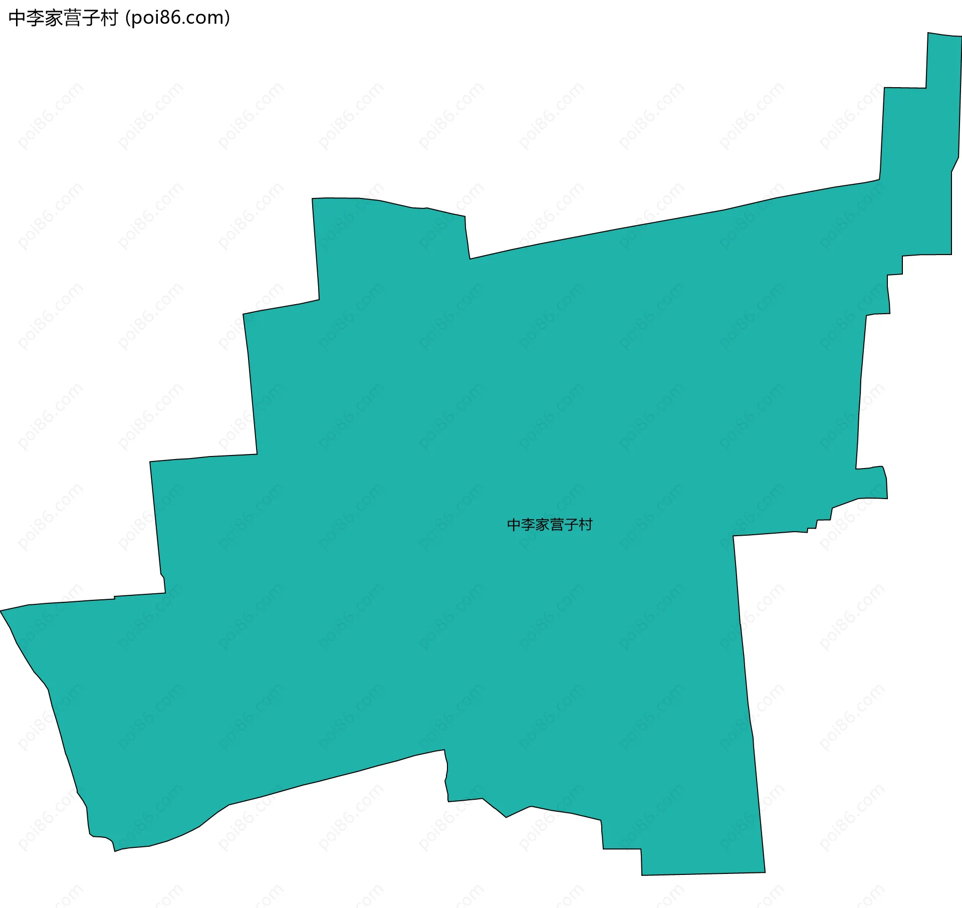 中李家营子村边界地图