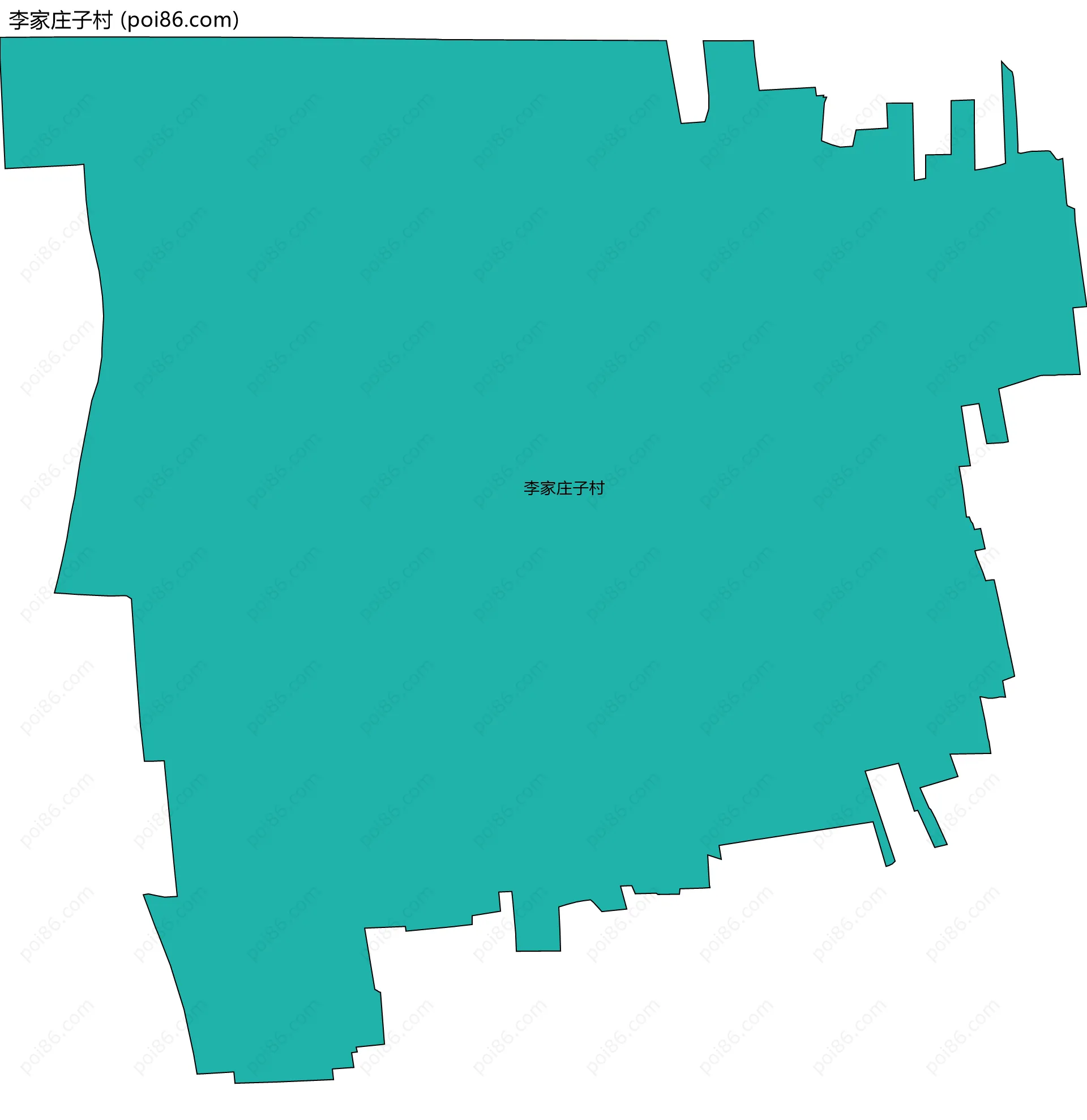 李家庄子村边界地图