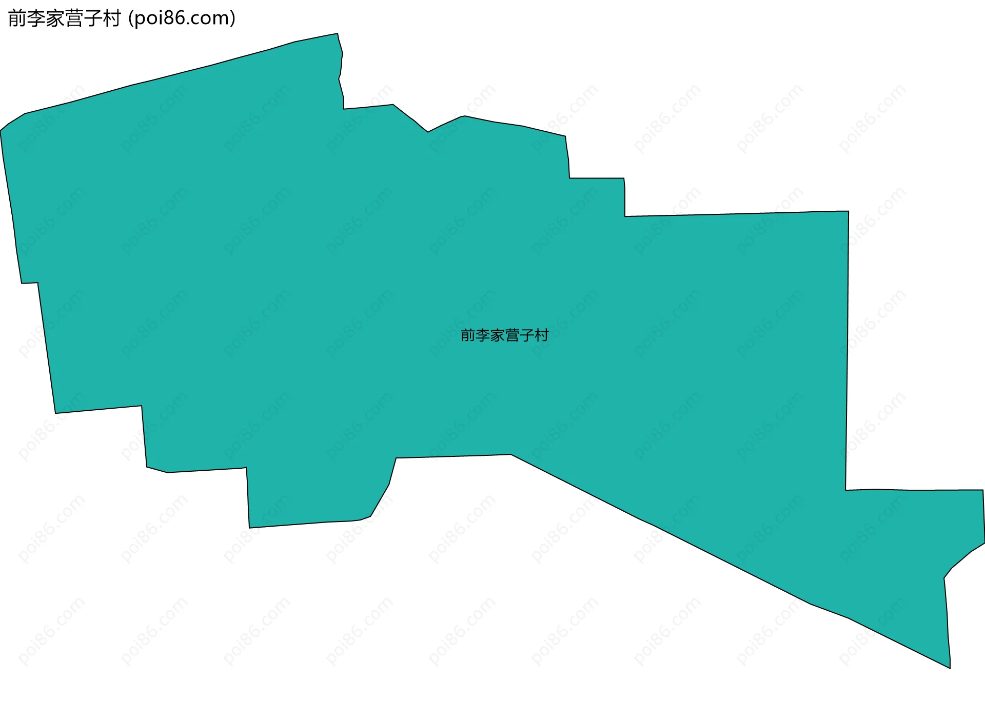 前李家营子村边界地图