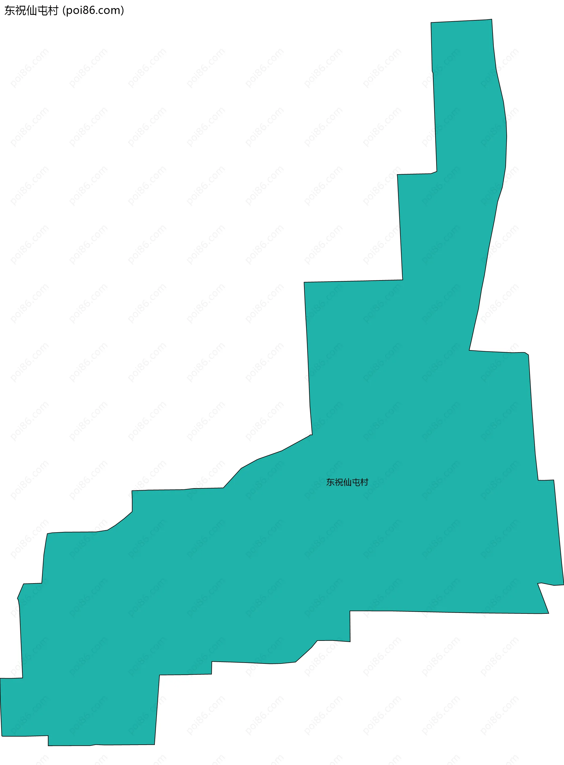 东祝仙屯村边界地图