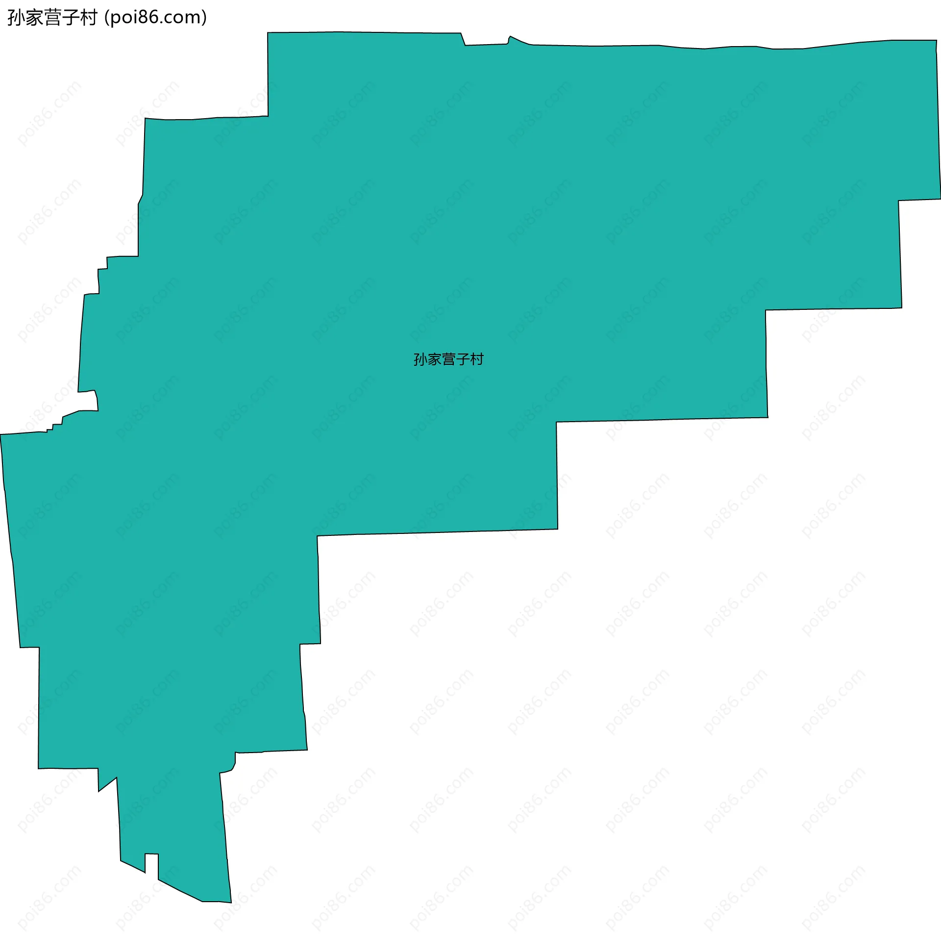 孙家营子村边界地图