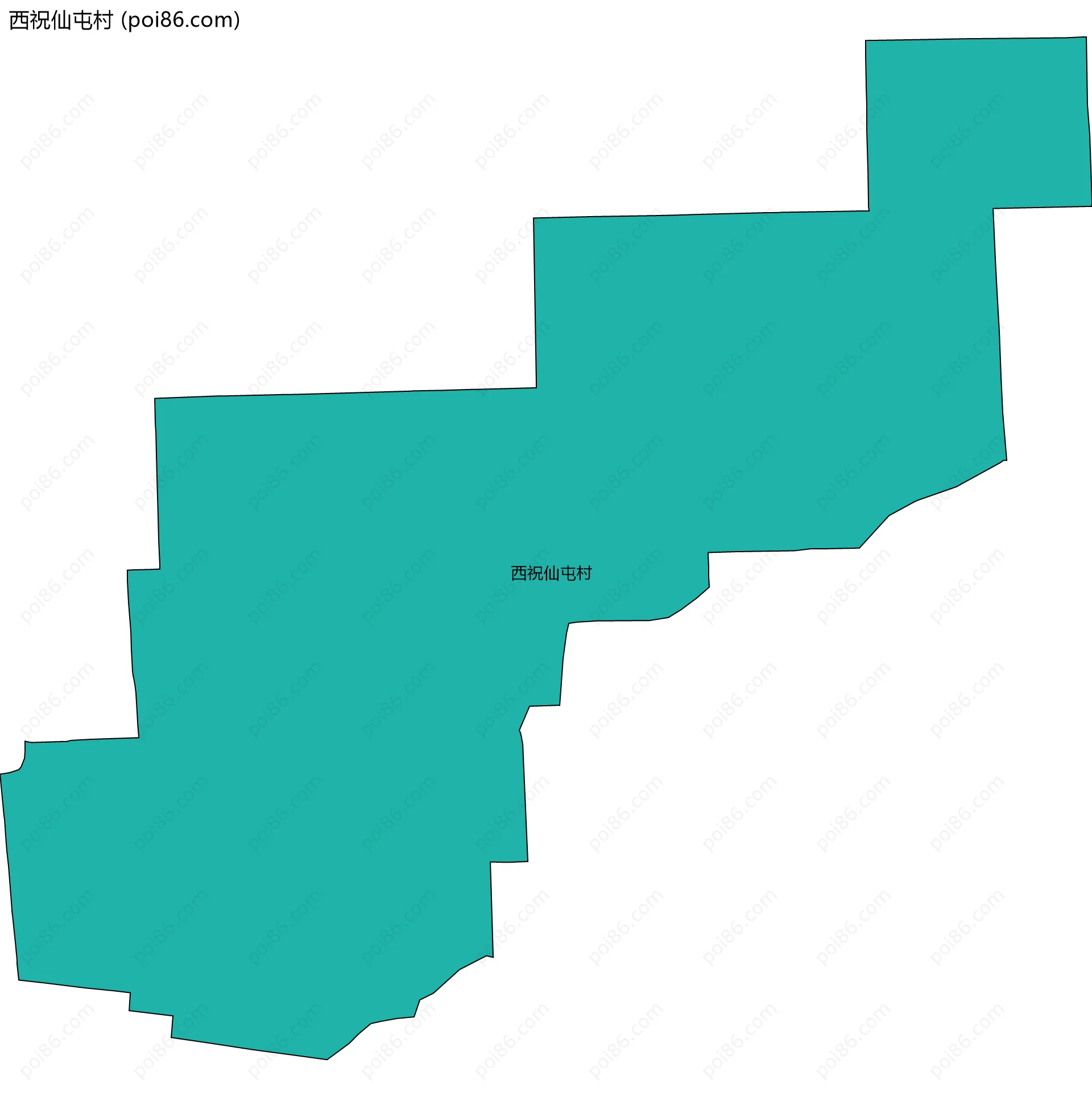 西祝仙屯村边界地图