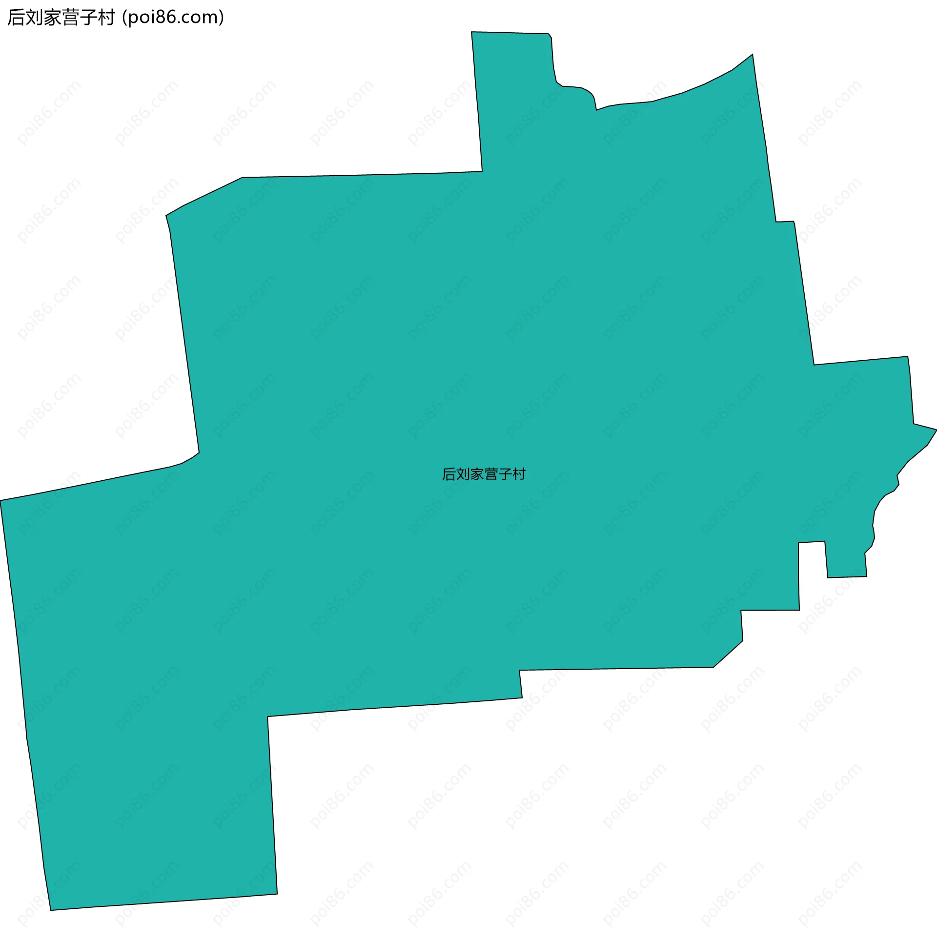 后刘家营子村边界地图