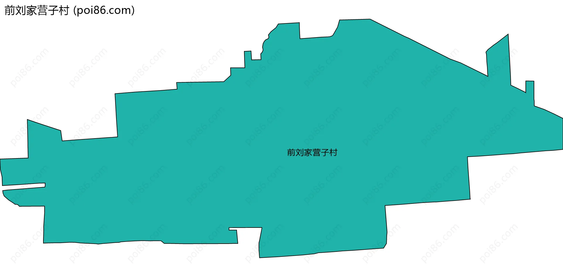 前刘家营子村边界地图