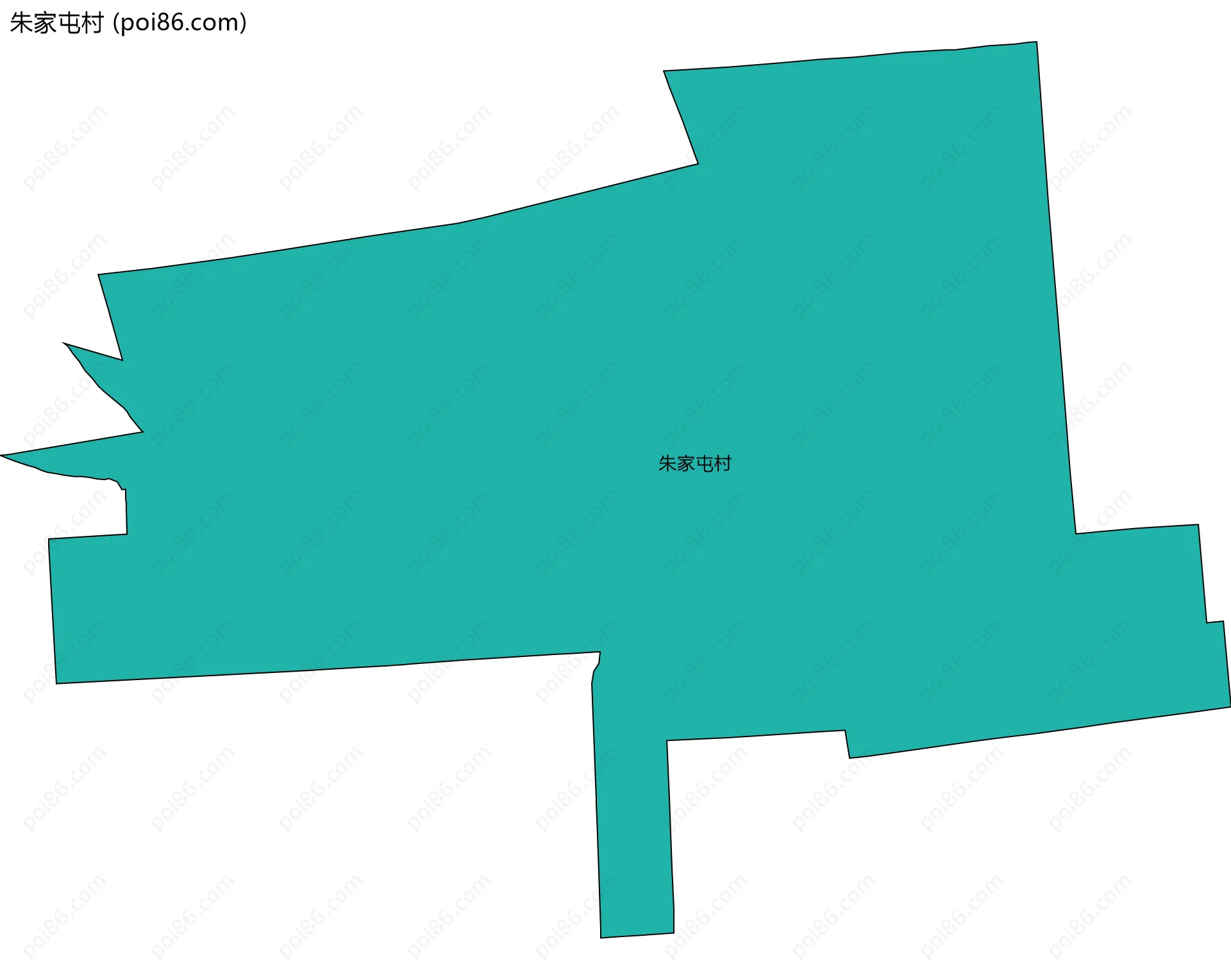 朱家屯村边界地图