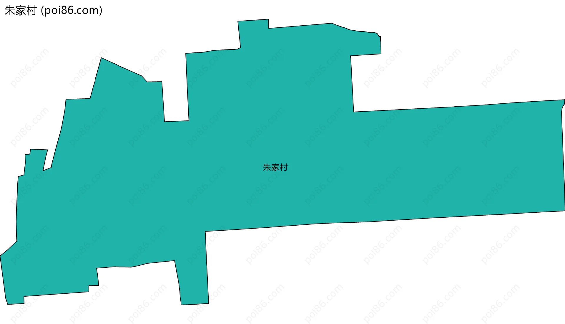 朱家村边界地图