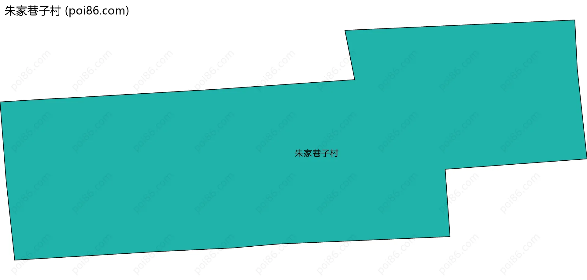 朱家巷子村边界地图