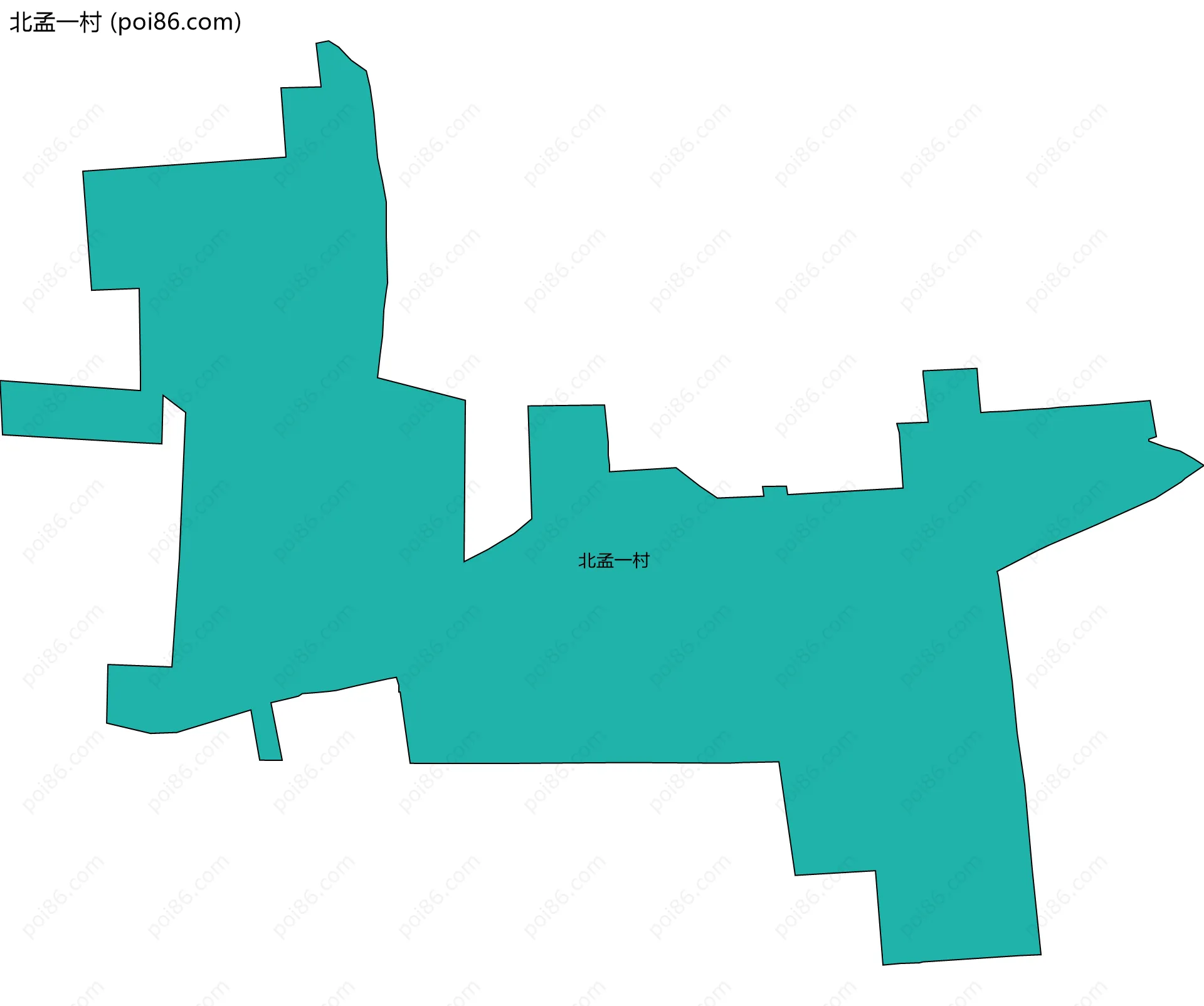 北孟一村边界地图