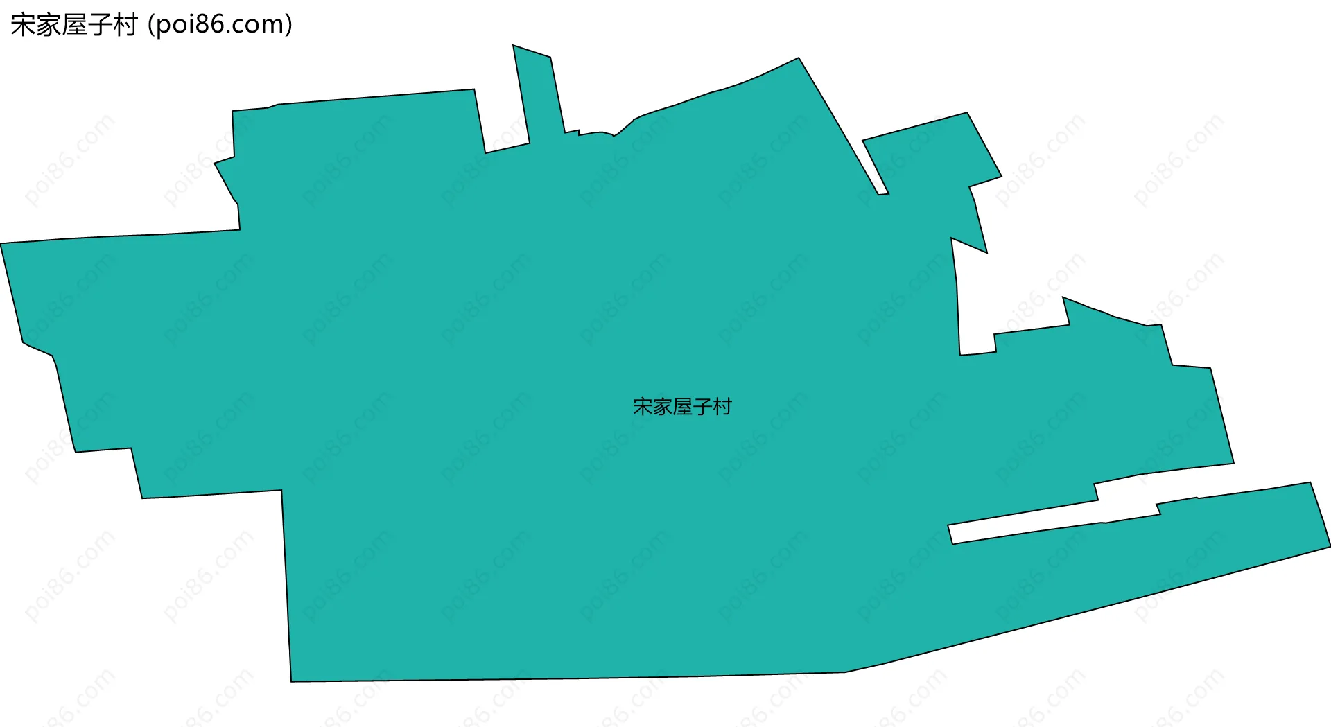 宋家屋子村边界地图