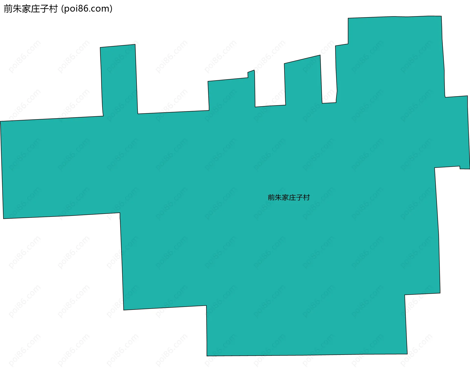 前朱家庄子村边界地图