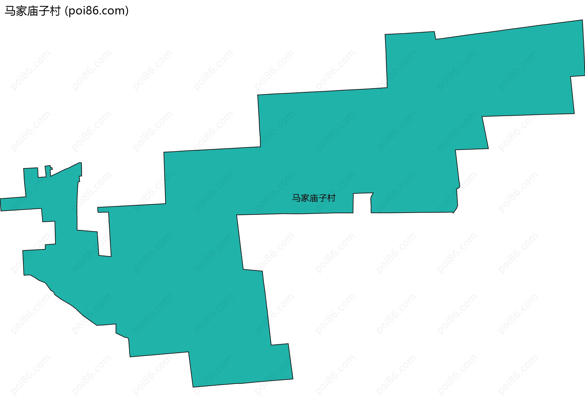 马家庙子村边界地图