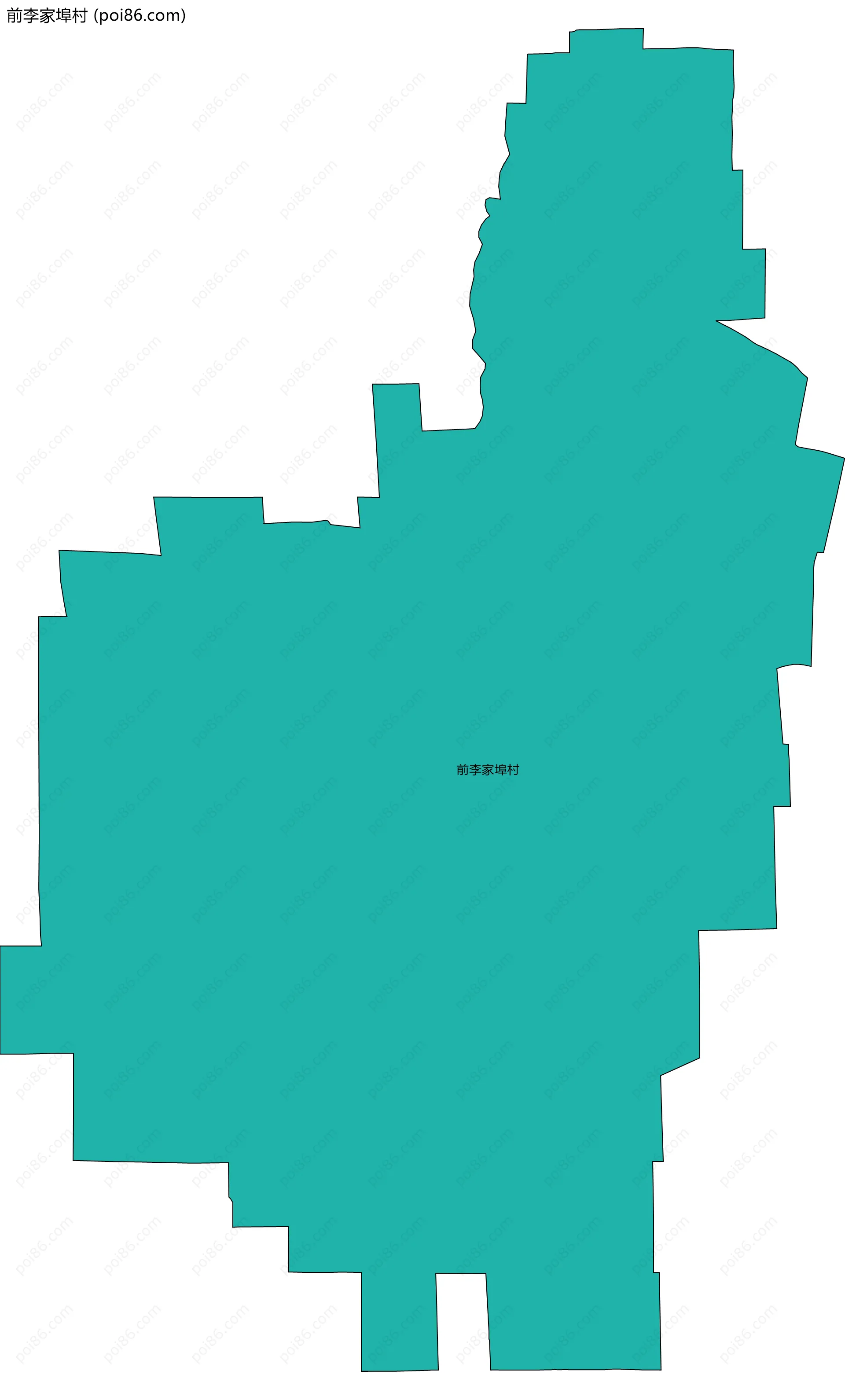 前李家埠村边界地图